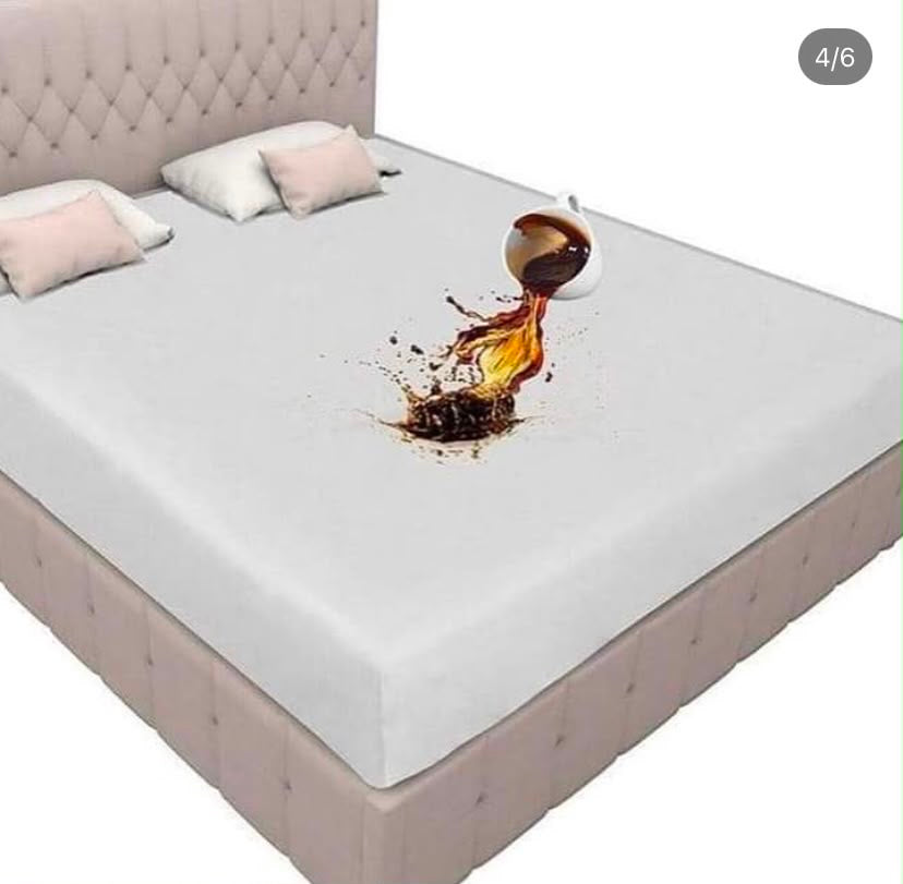 Fitted Mattress protected sheet white