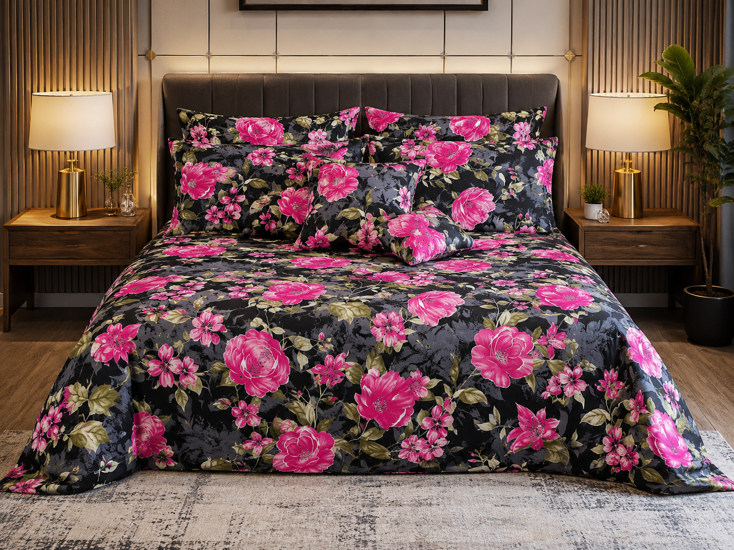 Pure Cotton Bedsheet new Black