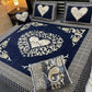 4️⃣ Piece heart Style Velvet Jacaurd BedSheet Set