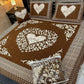4️⃣ Piece heart Style Velvet Jacaurd BedSheet Set