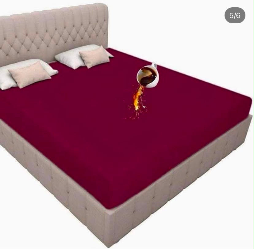 Fitted Mattress protected sheet mehroon