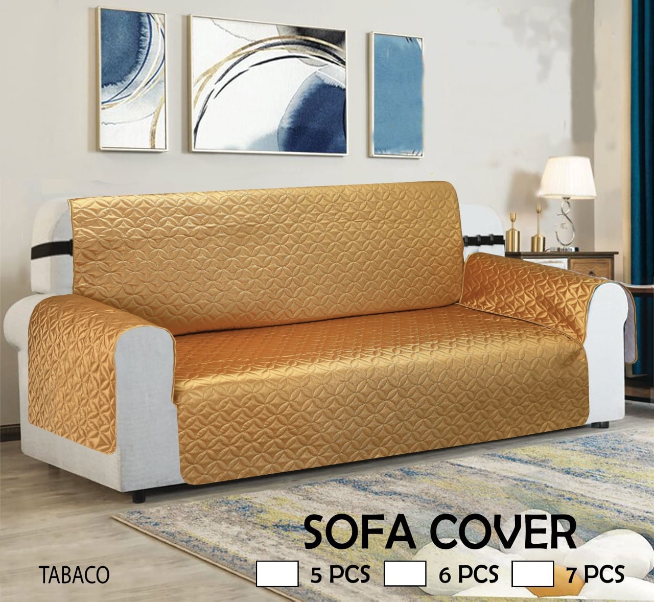 Jersey Quilted Sofa Cover