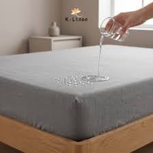 Fitted Mattress protected sheet Gray