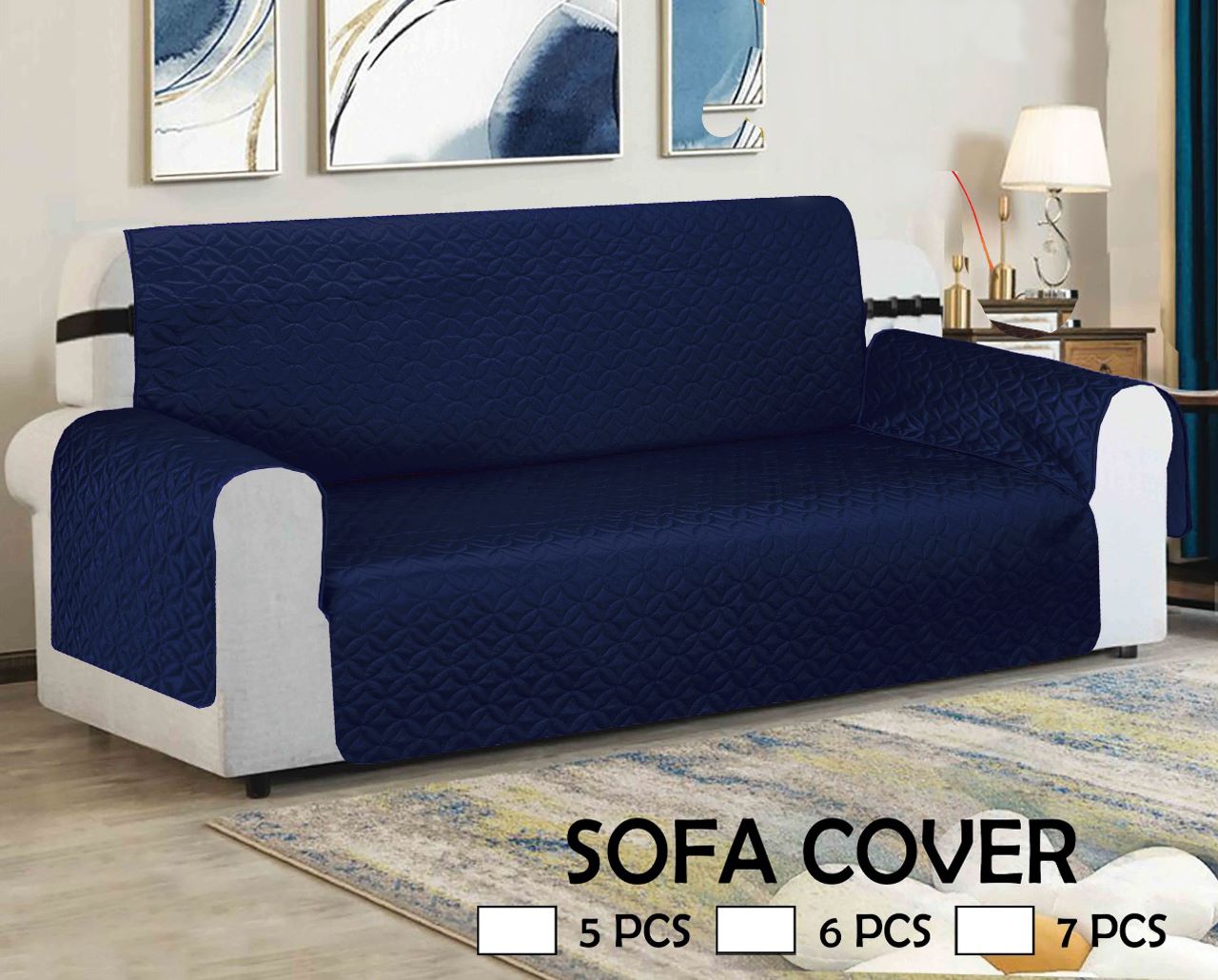 Jersey Quilted Sofa Cover