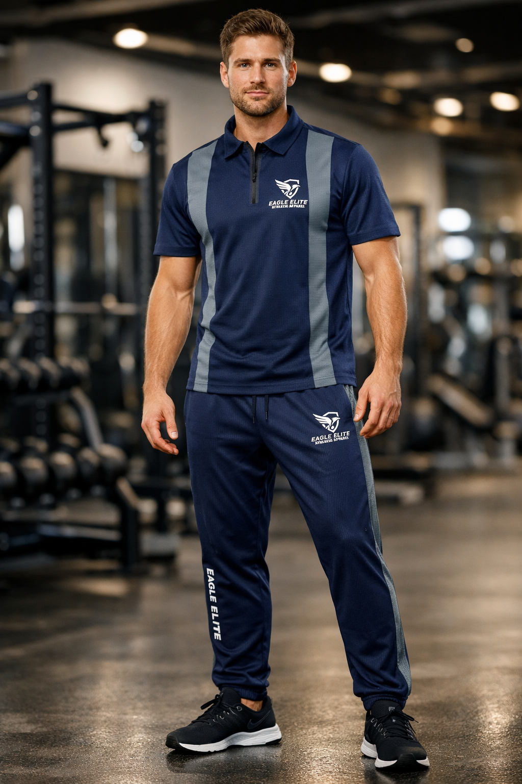 Eagle Elite-Eagle Elite Dri-Fit Premium Quality Tracksuit  Blue Gray