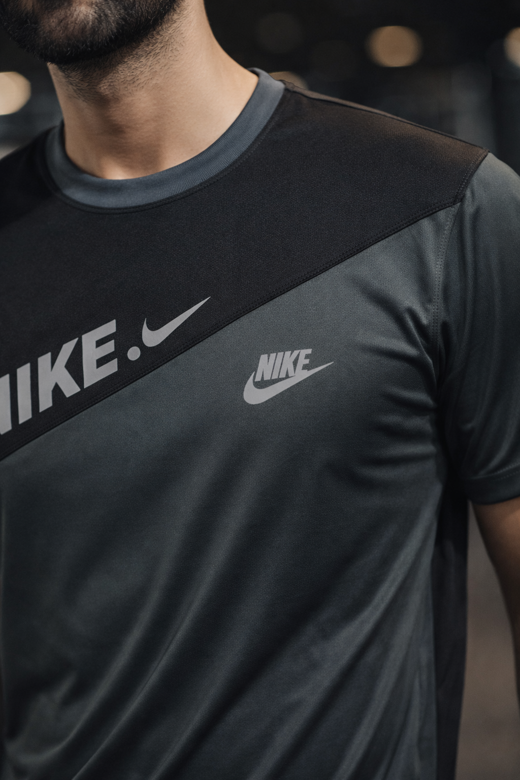 Nike-Nike Dri-Fit Tracksuit Black Gray new