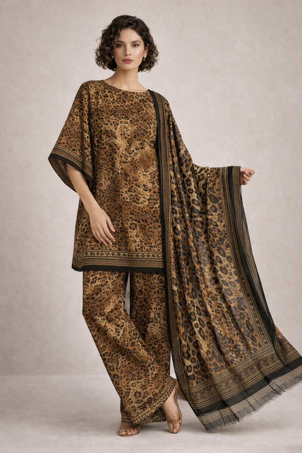 Unstitched 3pcs Lawn printed Collection Cheeta