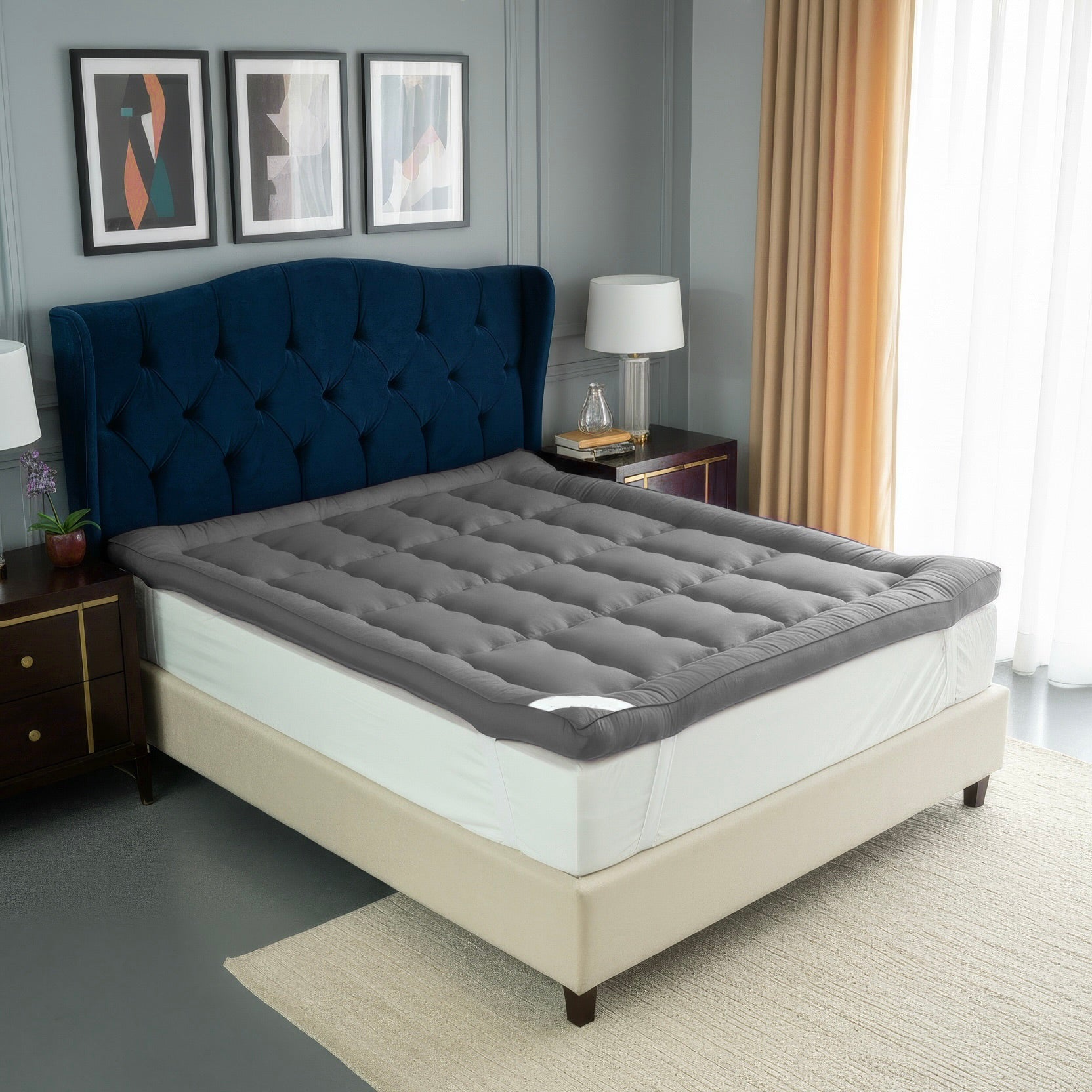 medicated Mattress Topper Gray
