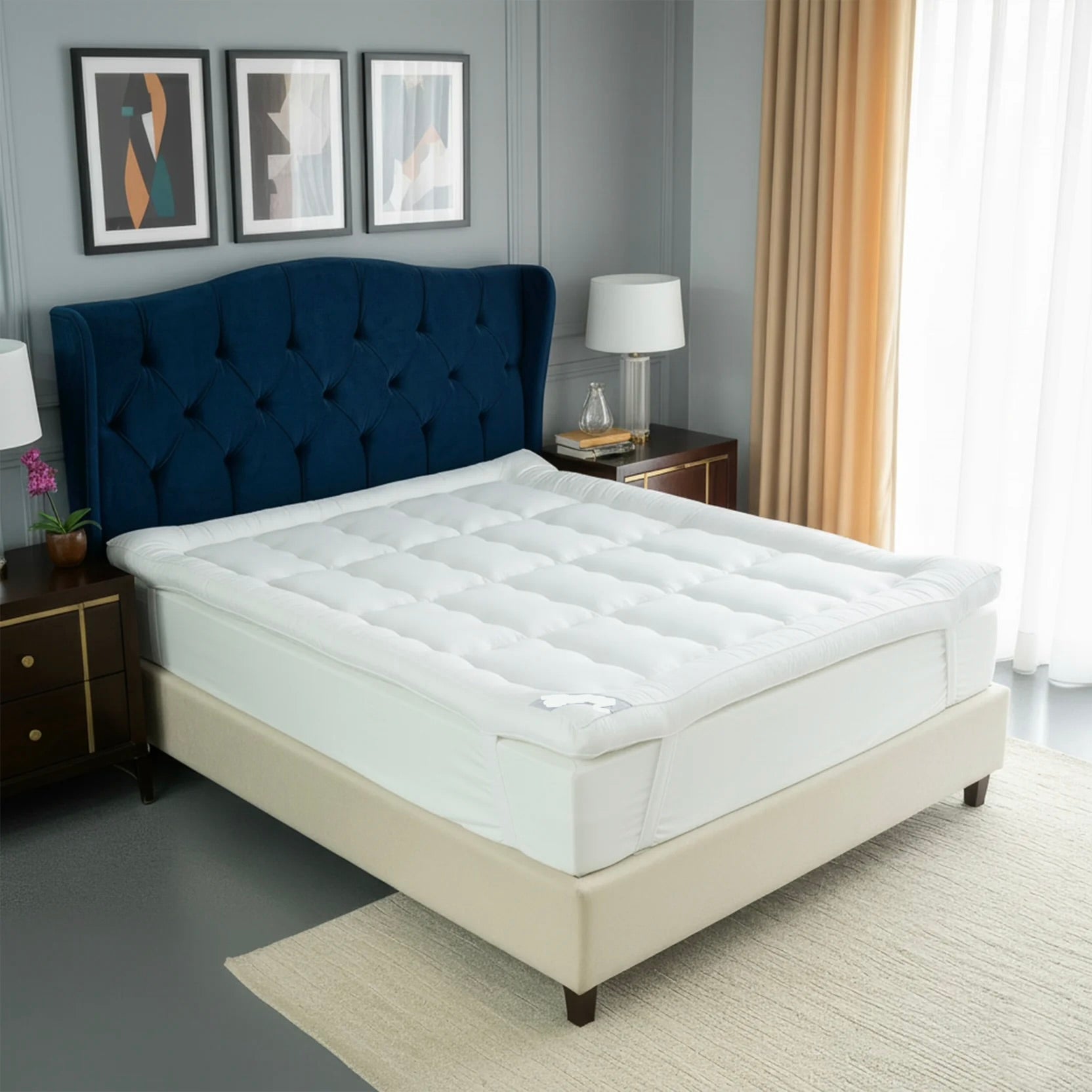 medicated Mattress Topper White