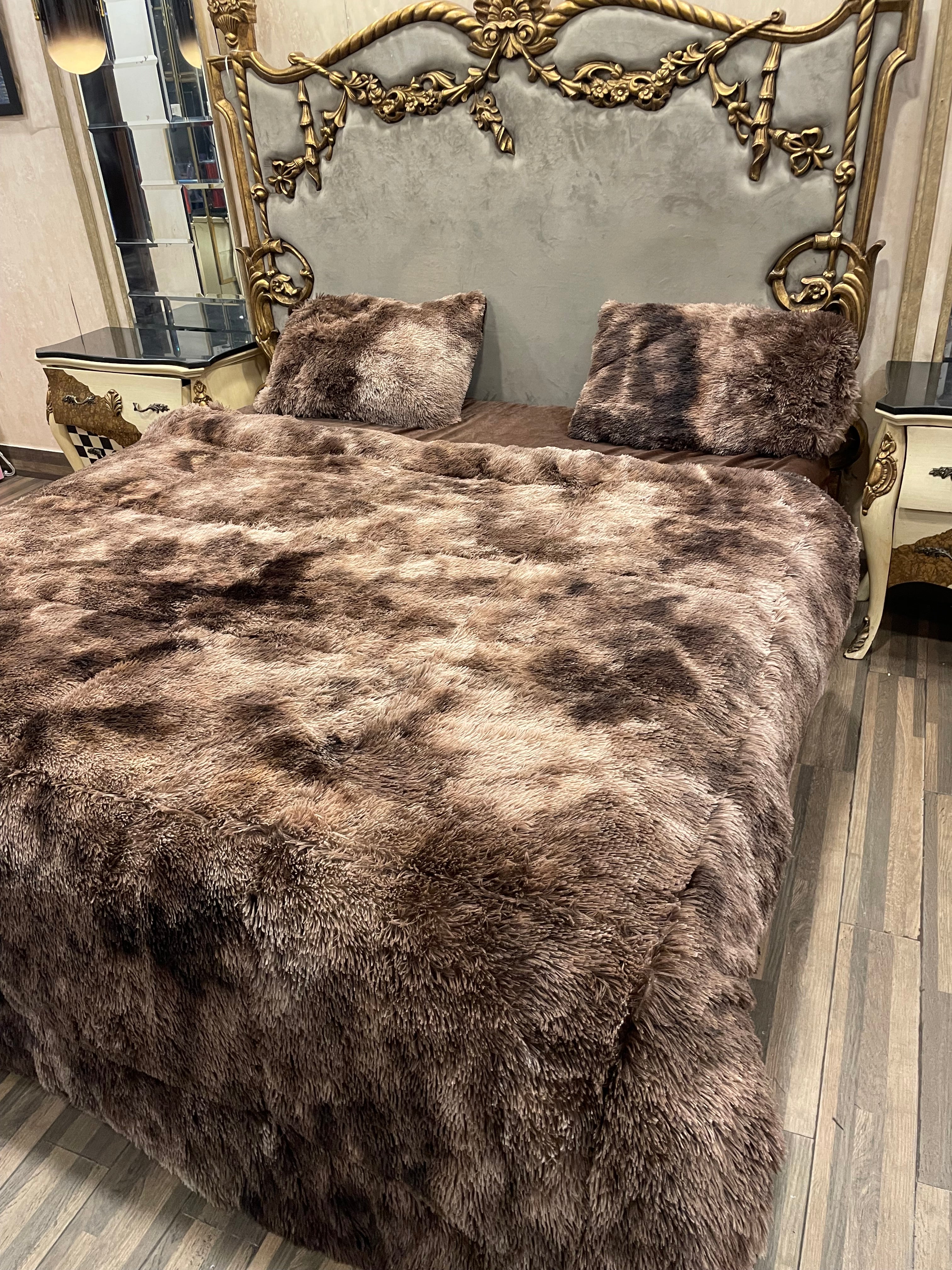 Shaded Shaggy Brown4️⃣PC Razai set