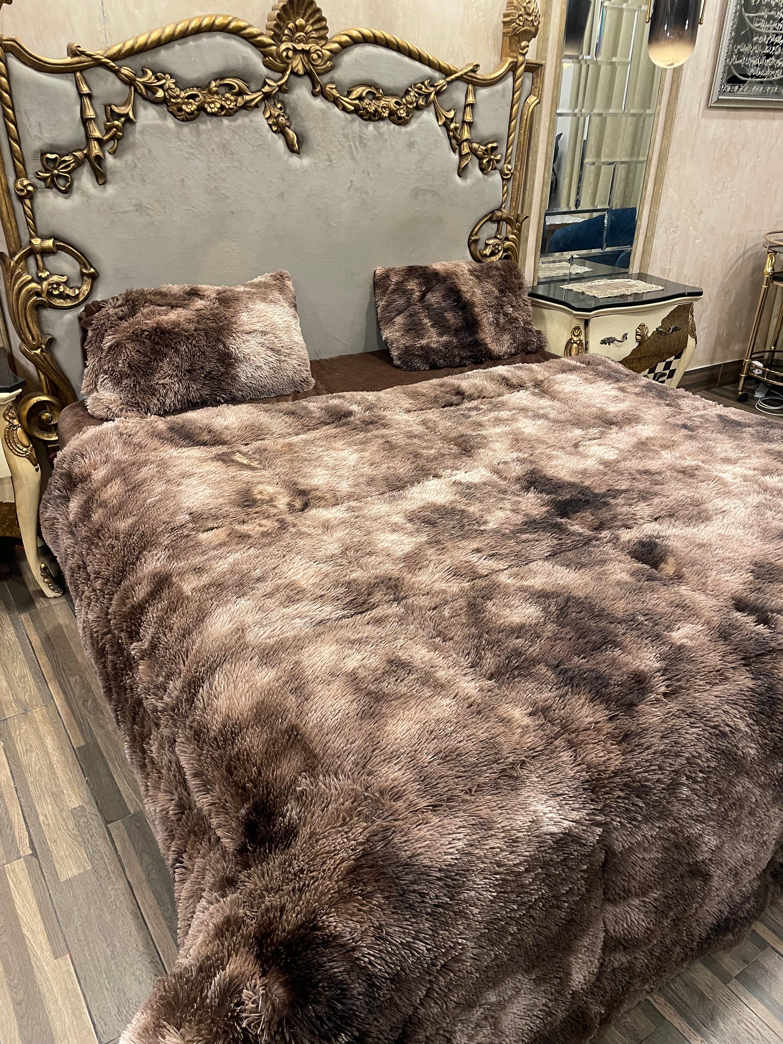 Shaded Shaggy Brown4️⃣PC Razai set