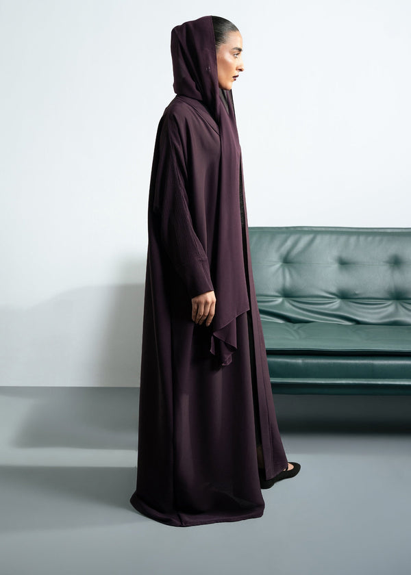 PURPLE - KIMONO TEXTURED ABAYA