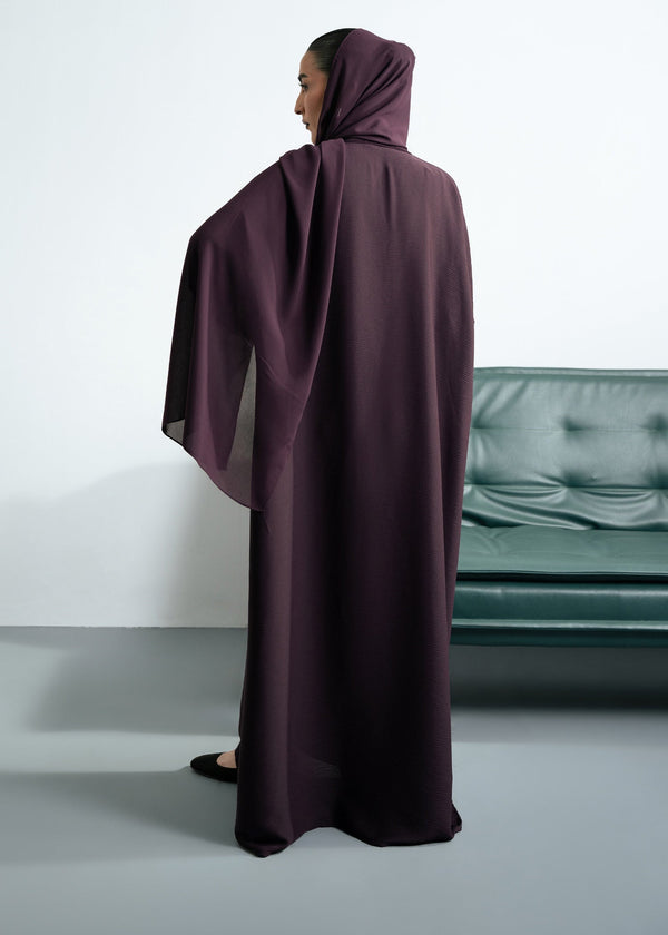 PURPLE - KIMONO TEXTURED ABAYA
