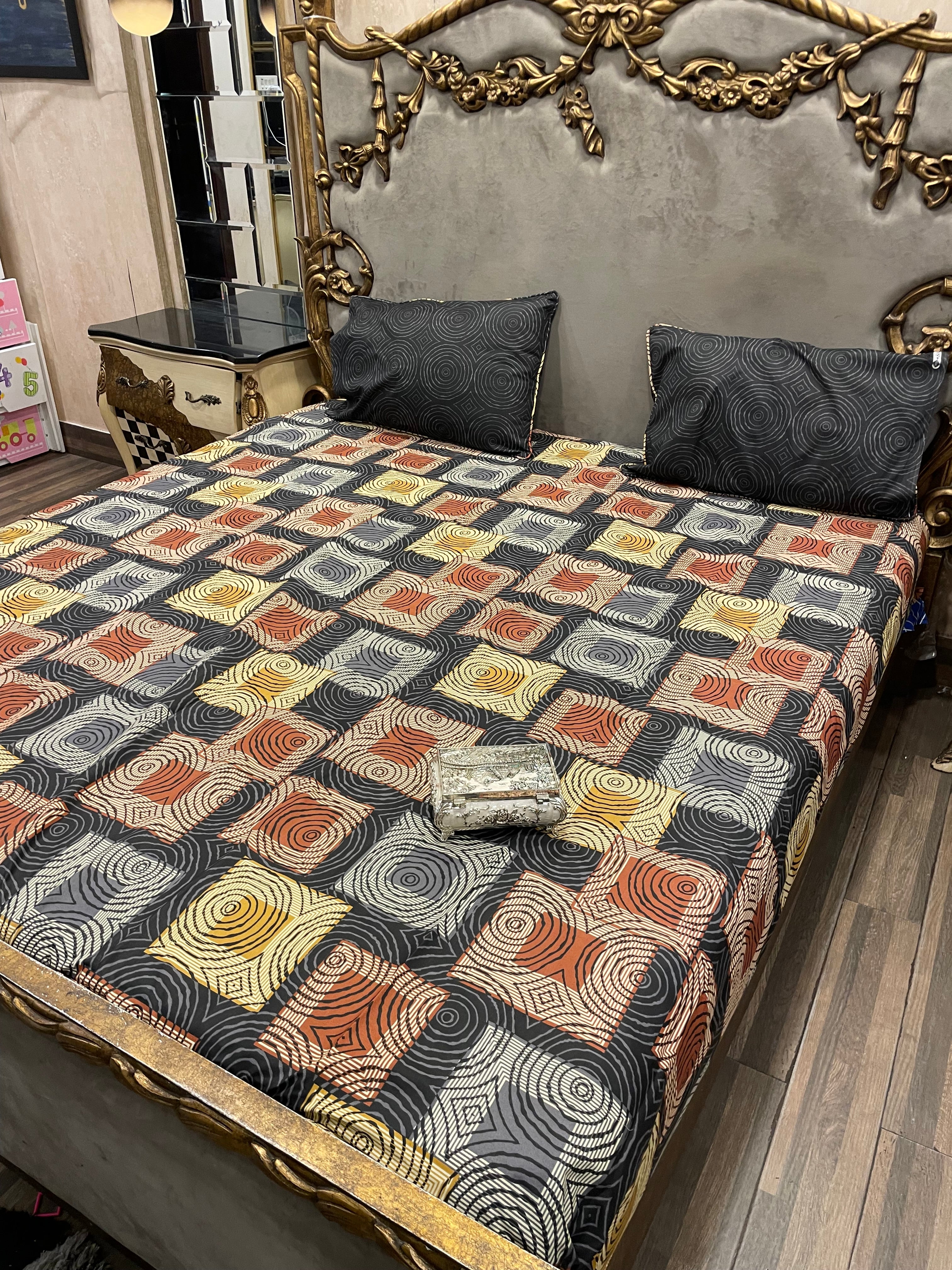 Pure Cotton Bedsheet black
