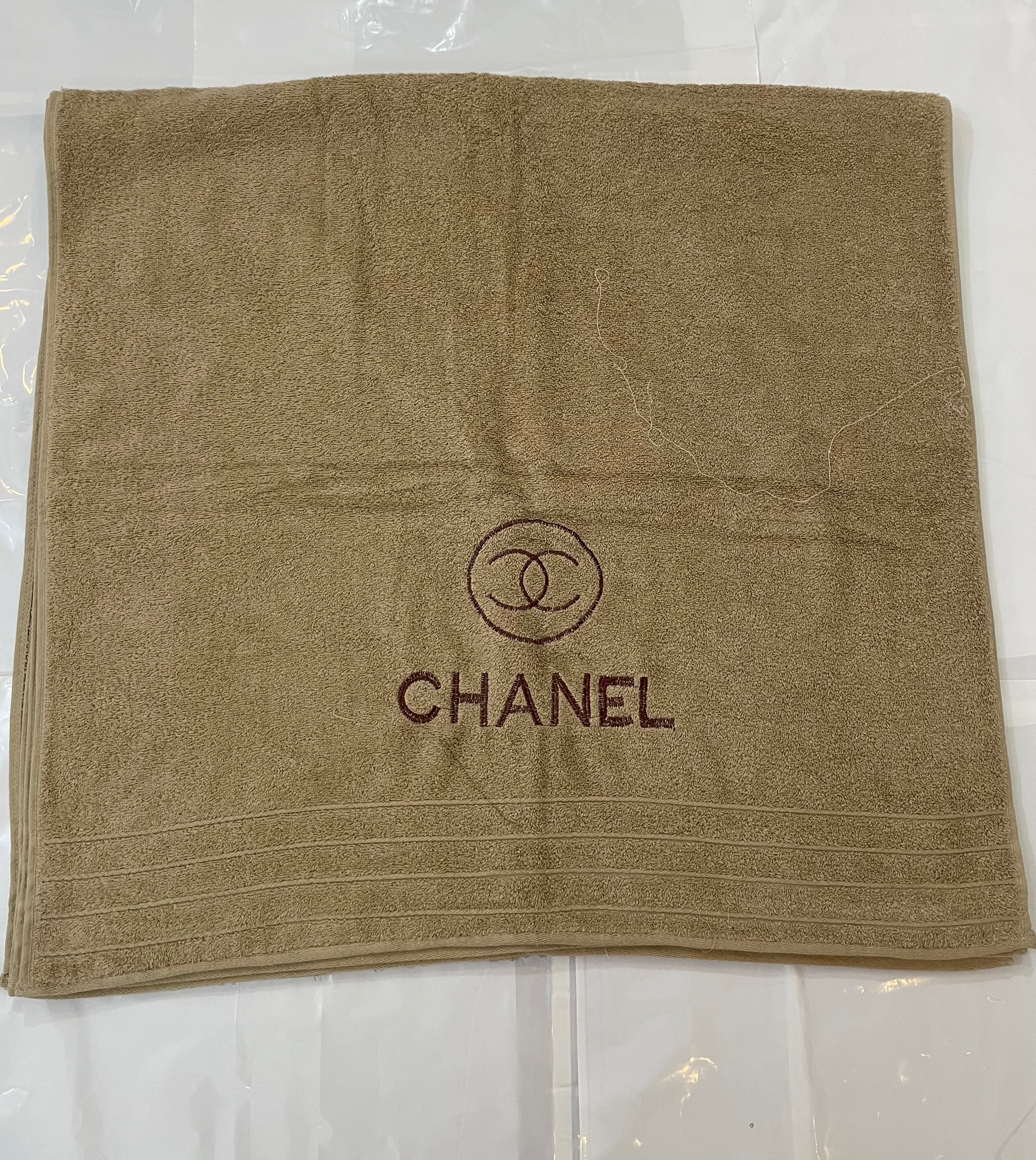 Chanel Export Quality Towel Embroided (Pack of 2) beige