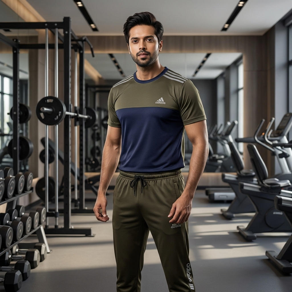 Adidas - Adidas Dri-Fit Tracksuit Green Blue