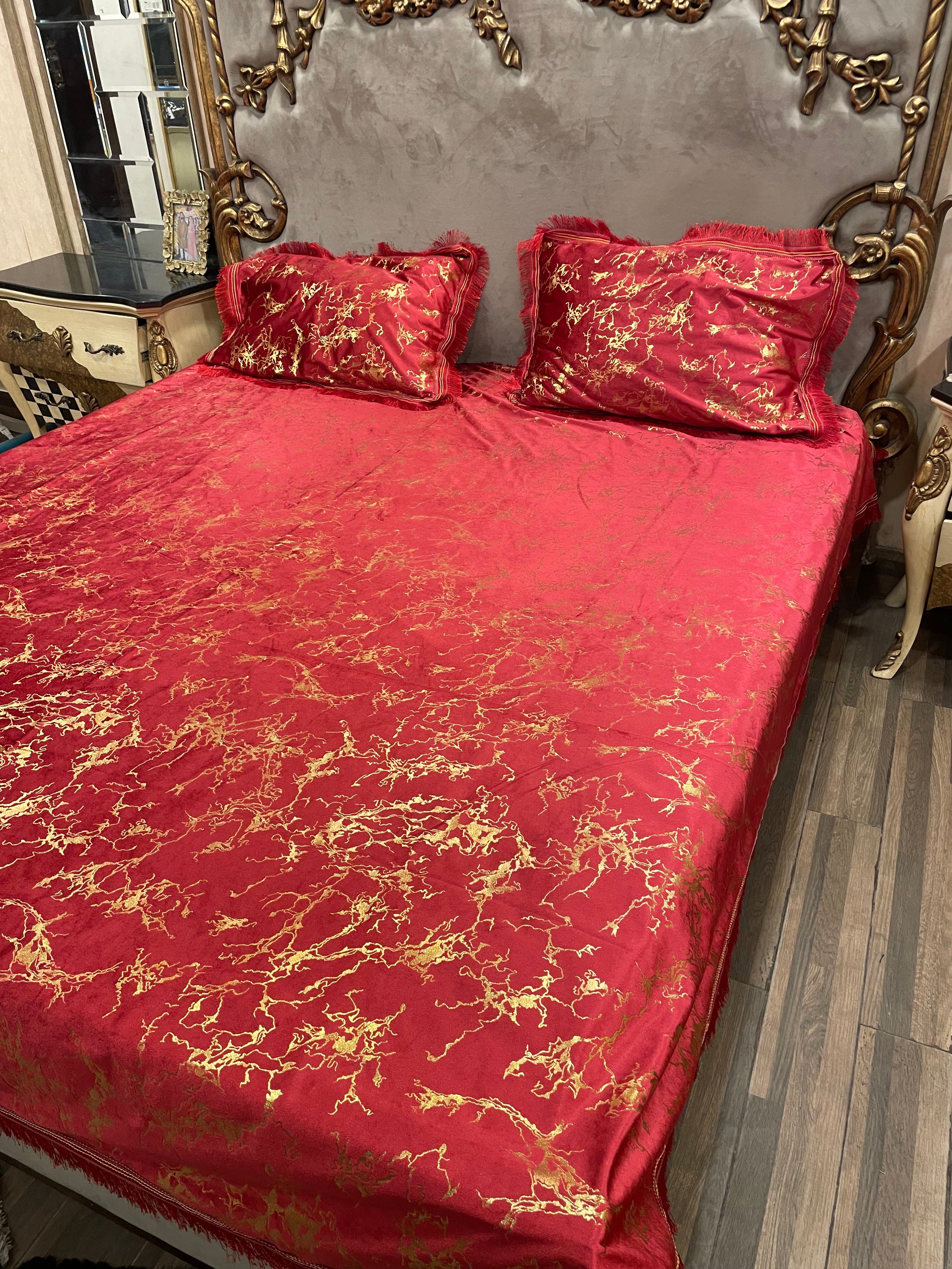 3️⃣PC  texture velvet BEDSHEET