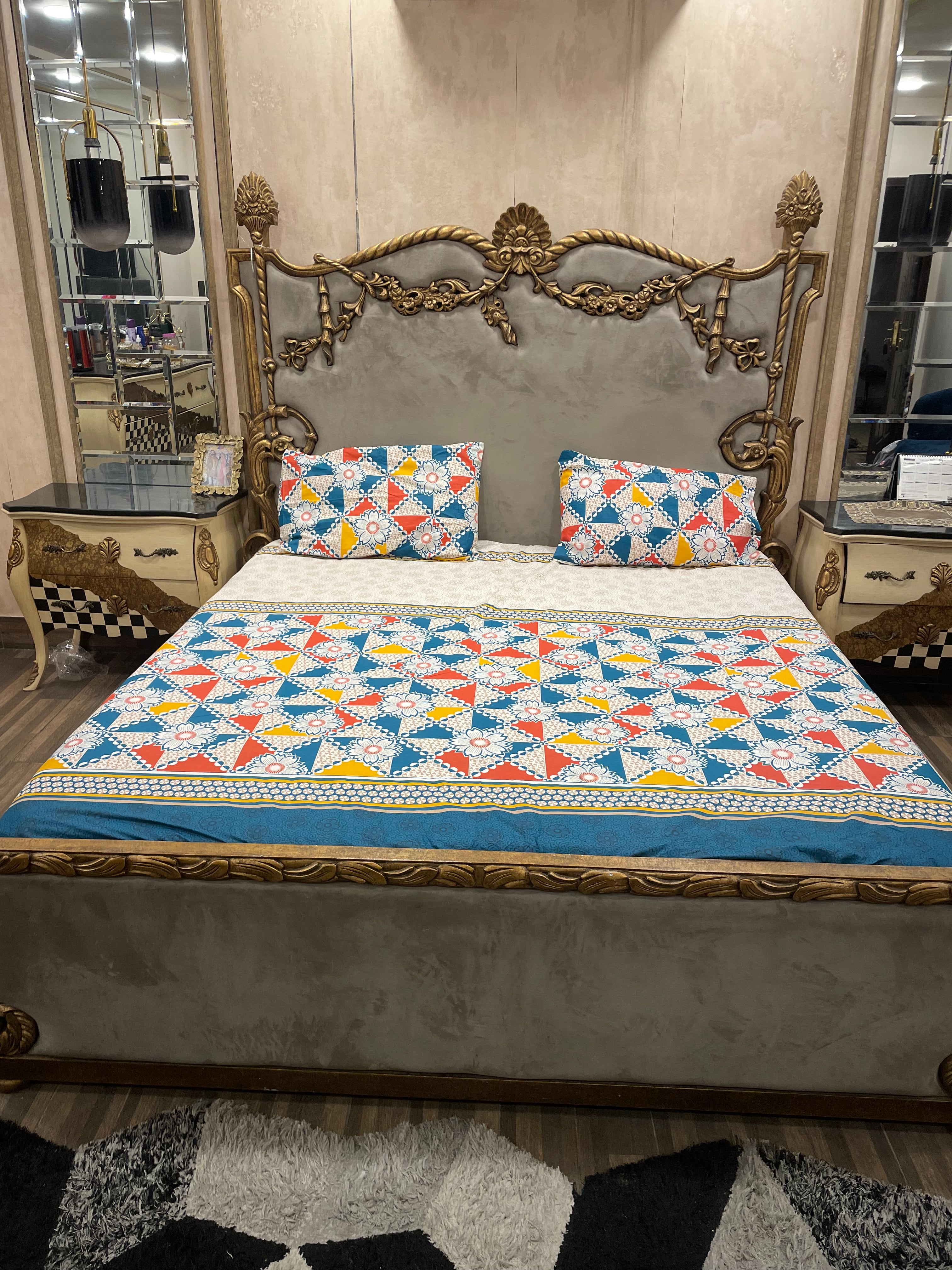 Pure Cotton  fitted Bedsheet