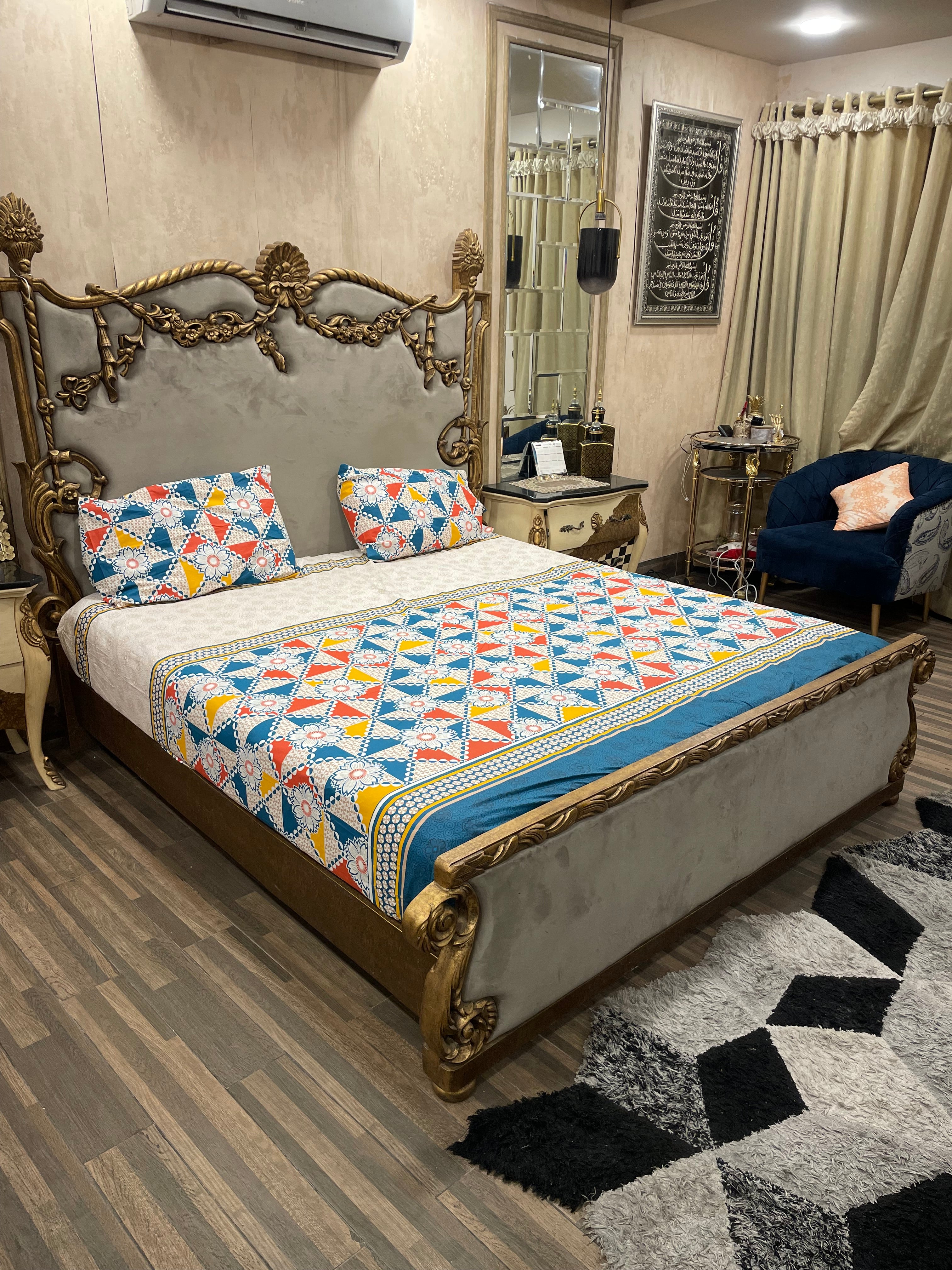 Pure Cotton  fitted Bedsheet