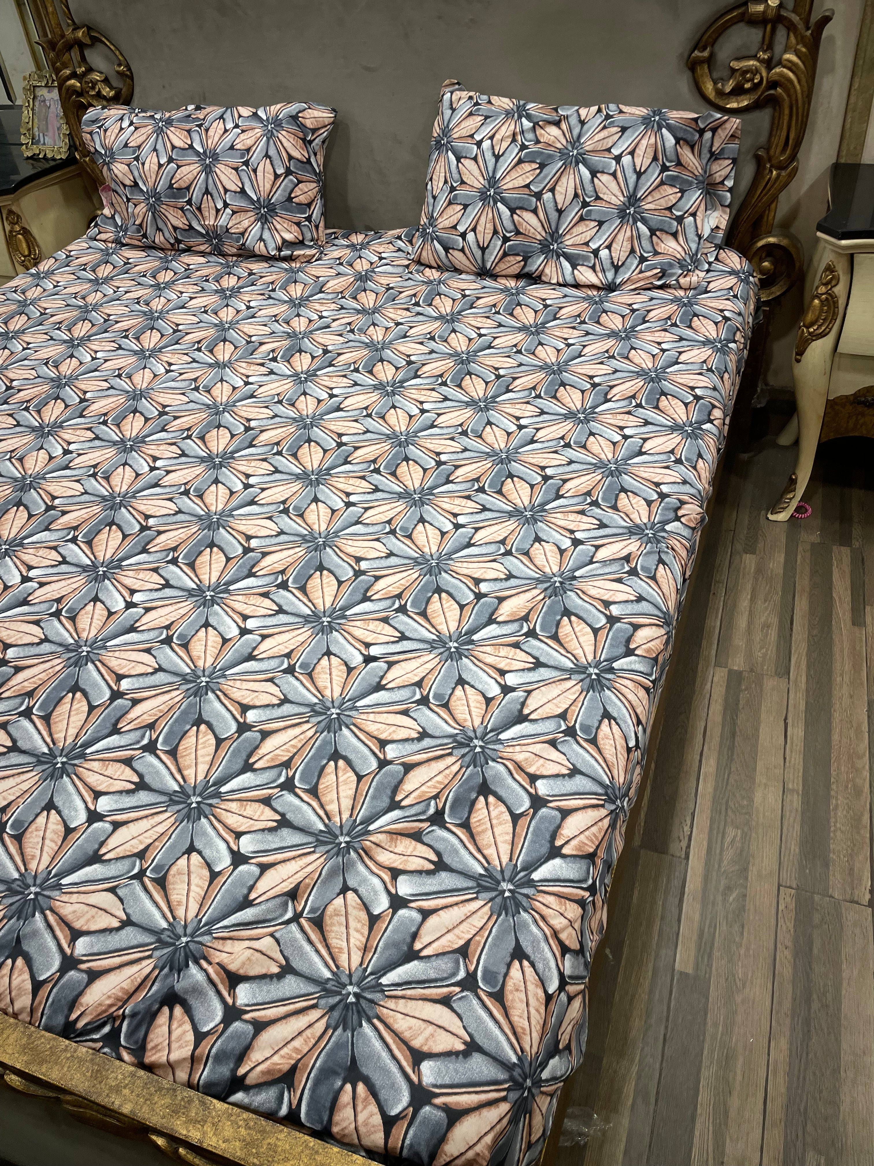 Pure Cotton  fitted Bedsheet