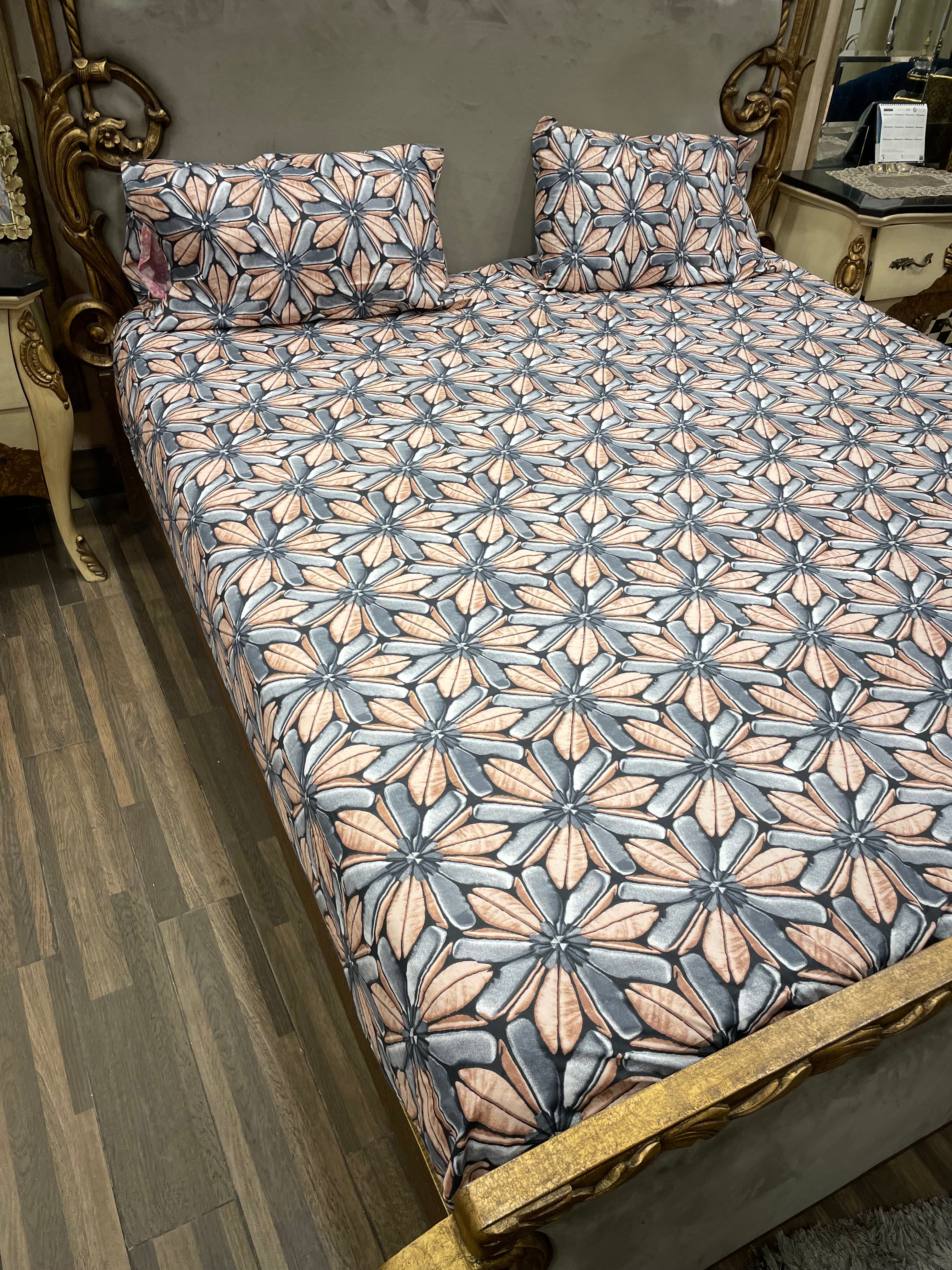 Pure Cotton  fitted Bedsheet