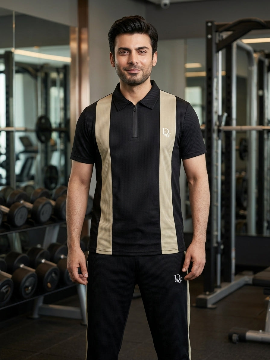 Dior-Dior Dri-Fit Premium Quality Tracksuit Black offwhite