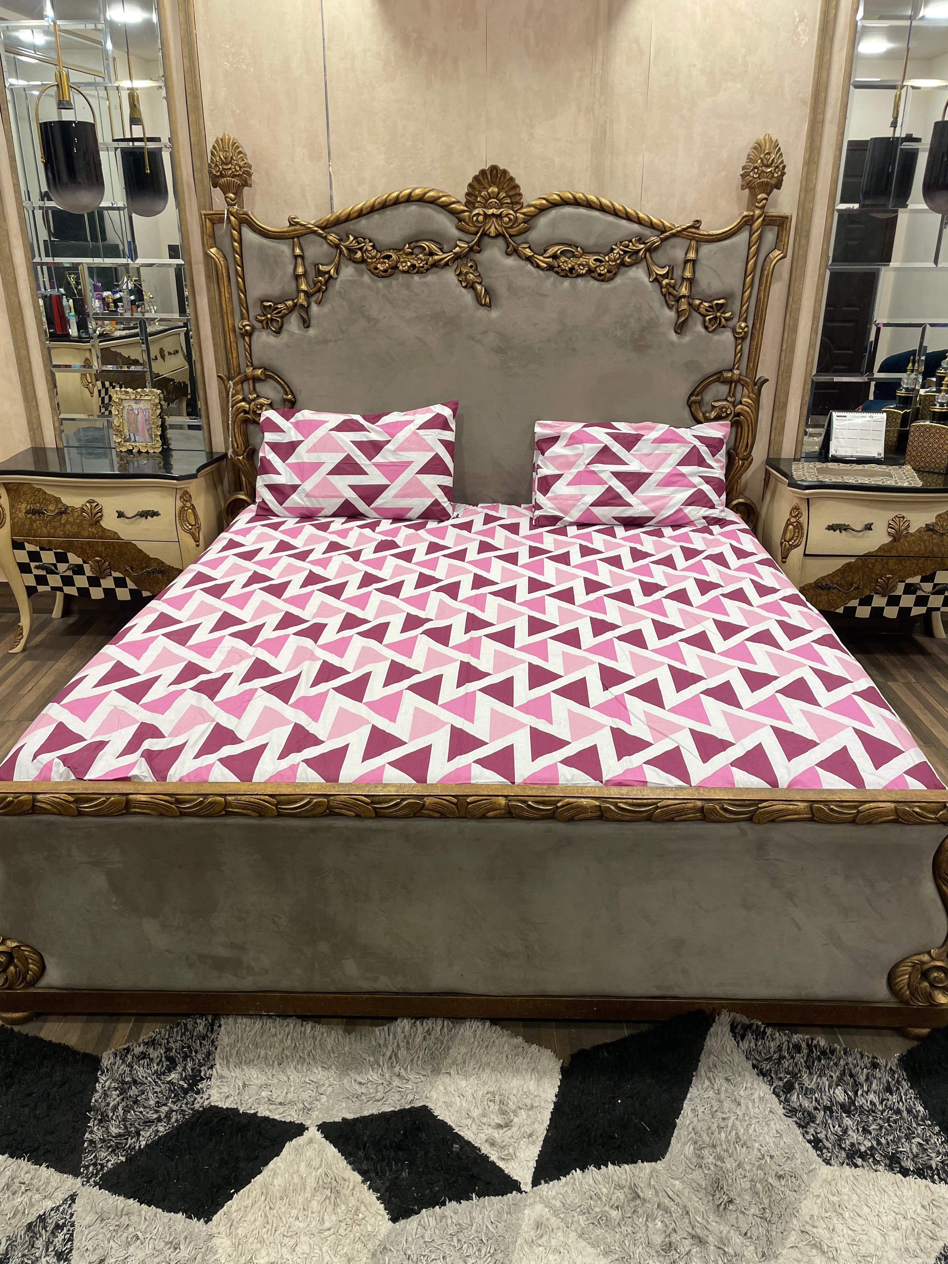 Pure Cotton  fitted Bedsheet