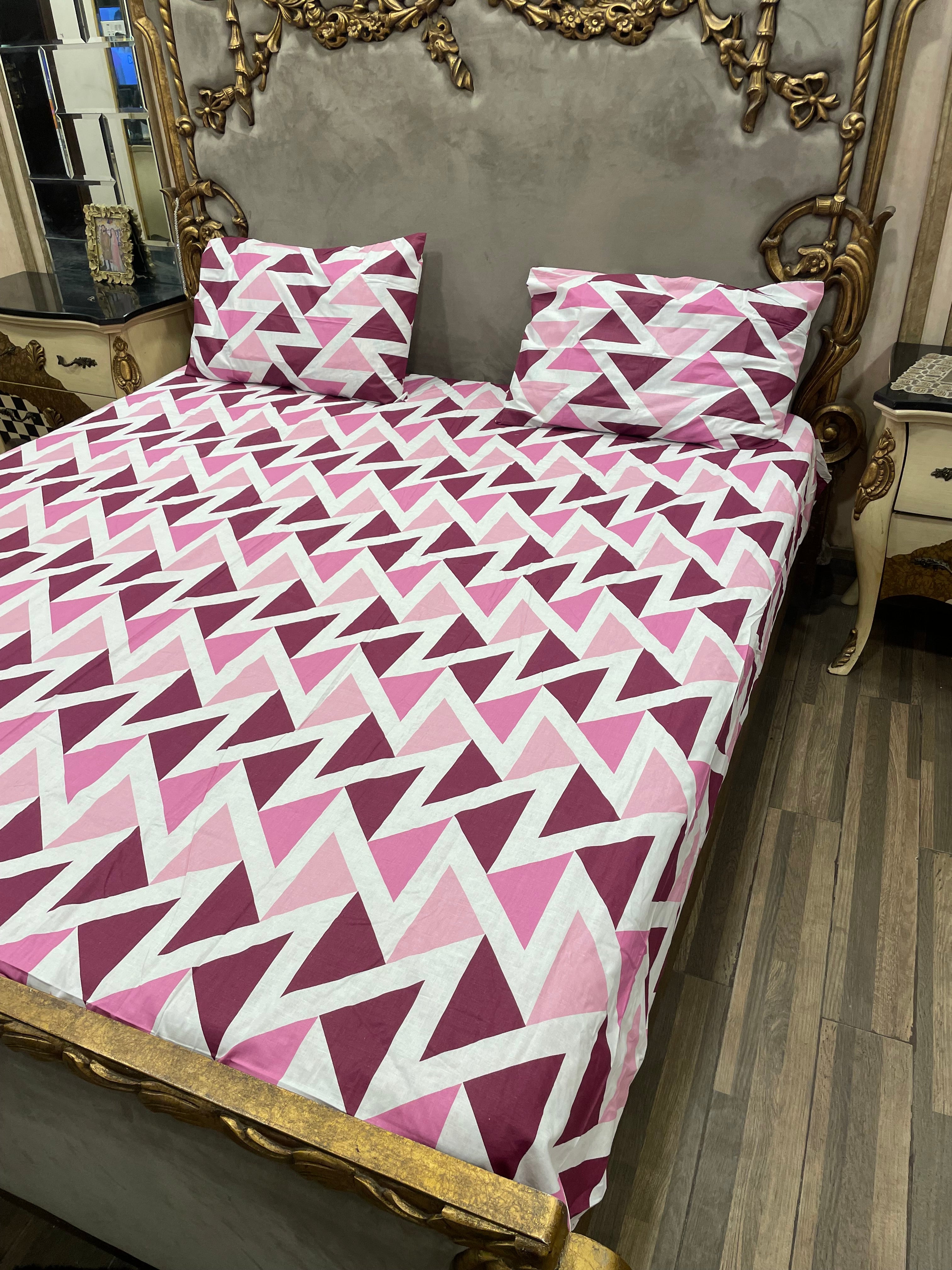 Pure Cotton  fitted Bedsheet