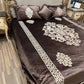 3️⃣PC  emboss velvet BEDSHEET aplic