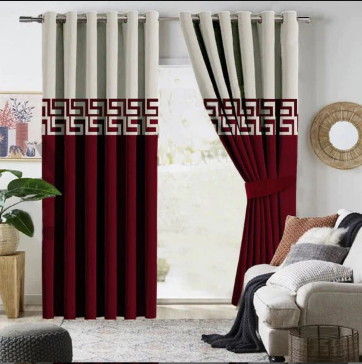Luxury Velvet  2 tone Curtains