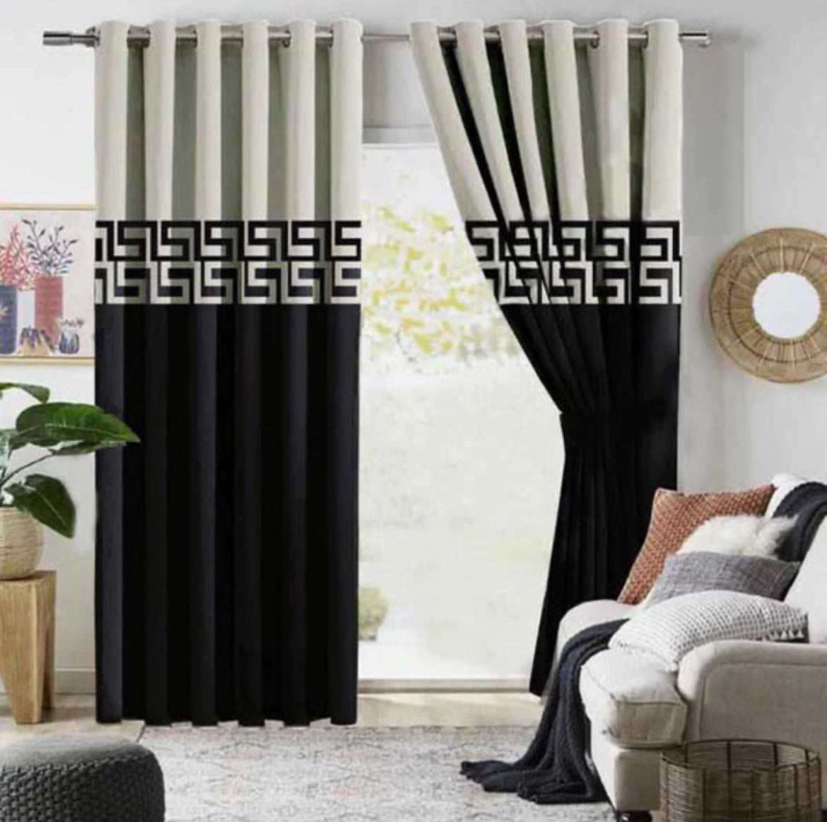 Luxury Velvet  2 tone Curtains