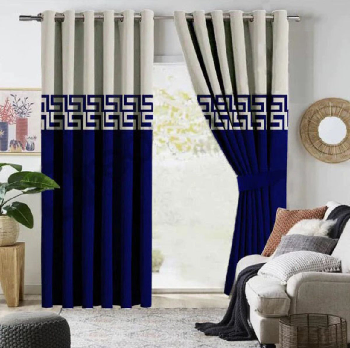 Luxury Velvet  2 tone Curtains