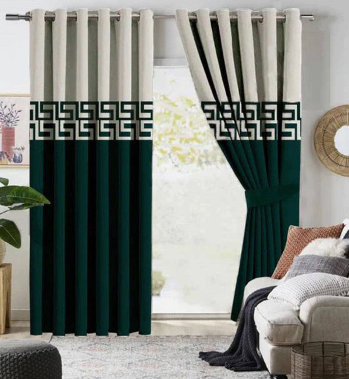 Luxury Velvet  2 tone Curtains