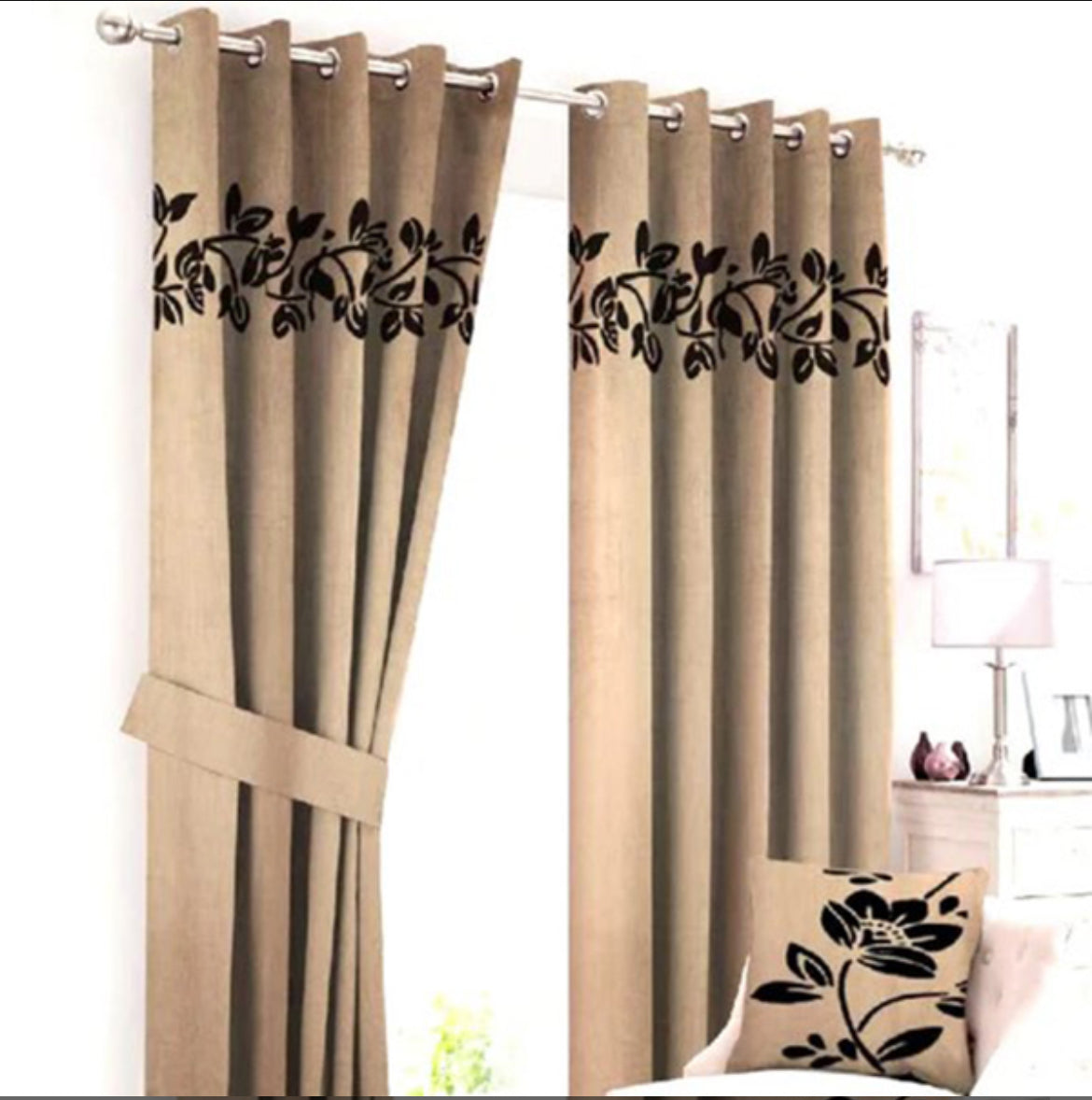 Luxury Floral Velvet Curtains