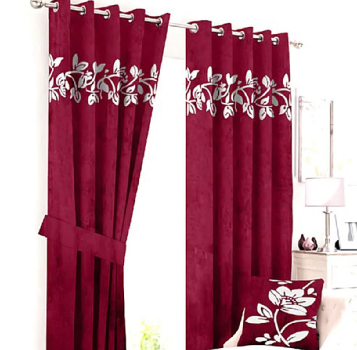 Luxury Floral Velvet Curtains
