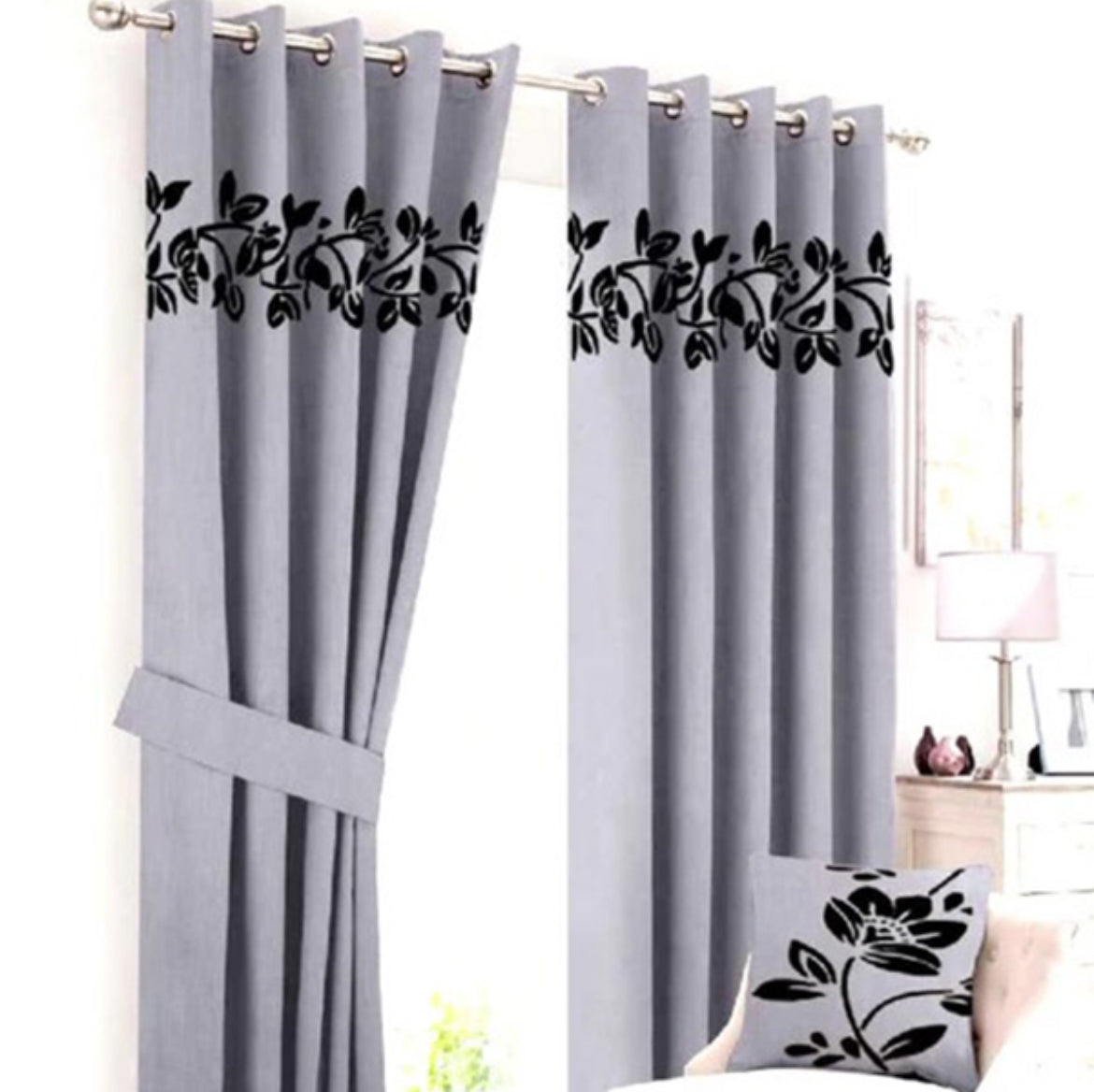 Luxury Floral Velvet Curtains