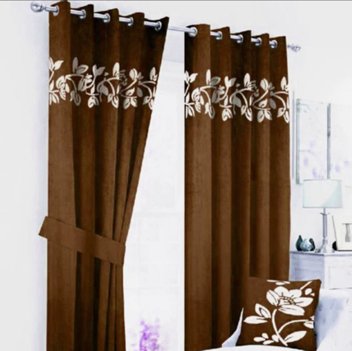 Luxury Floral Velvet Curtains