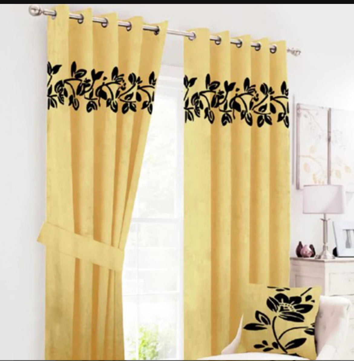 Luxury Floral Velvet Curtains