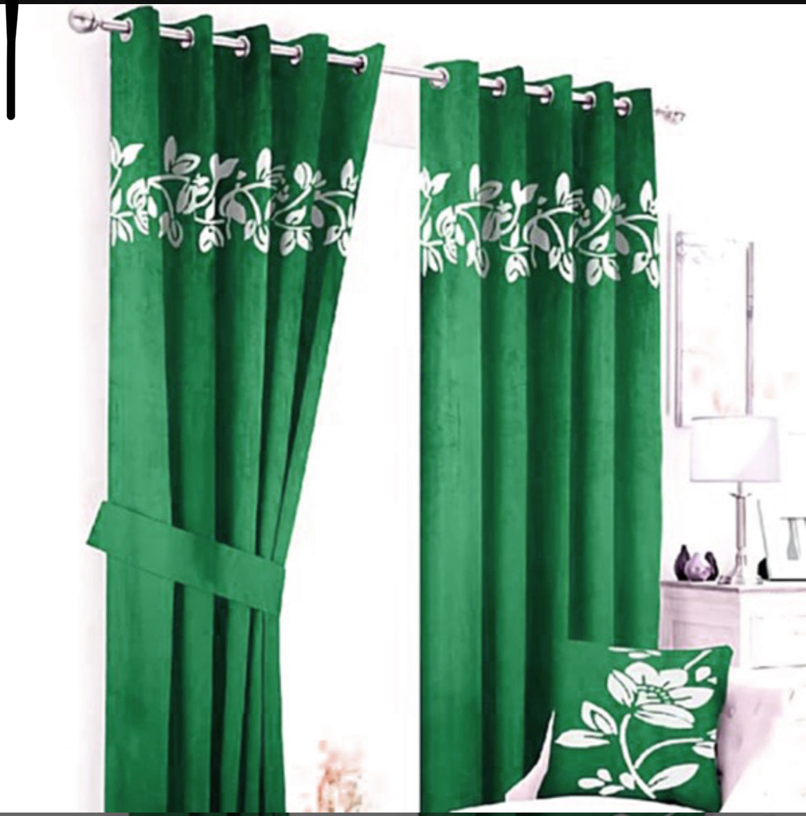 Luxury Floral Velvet Curtains