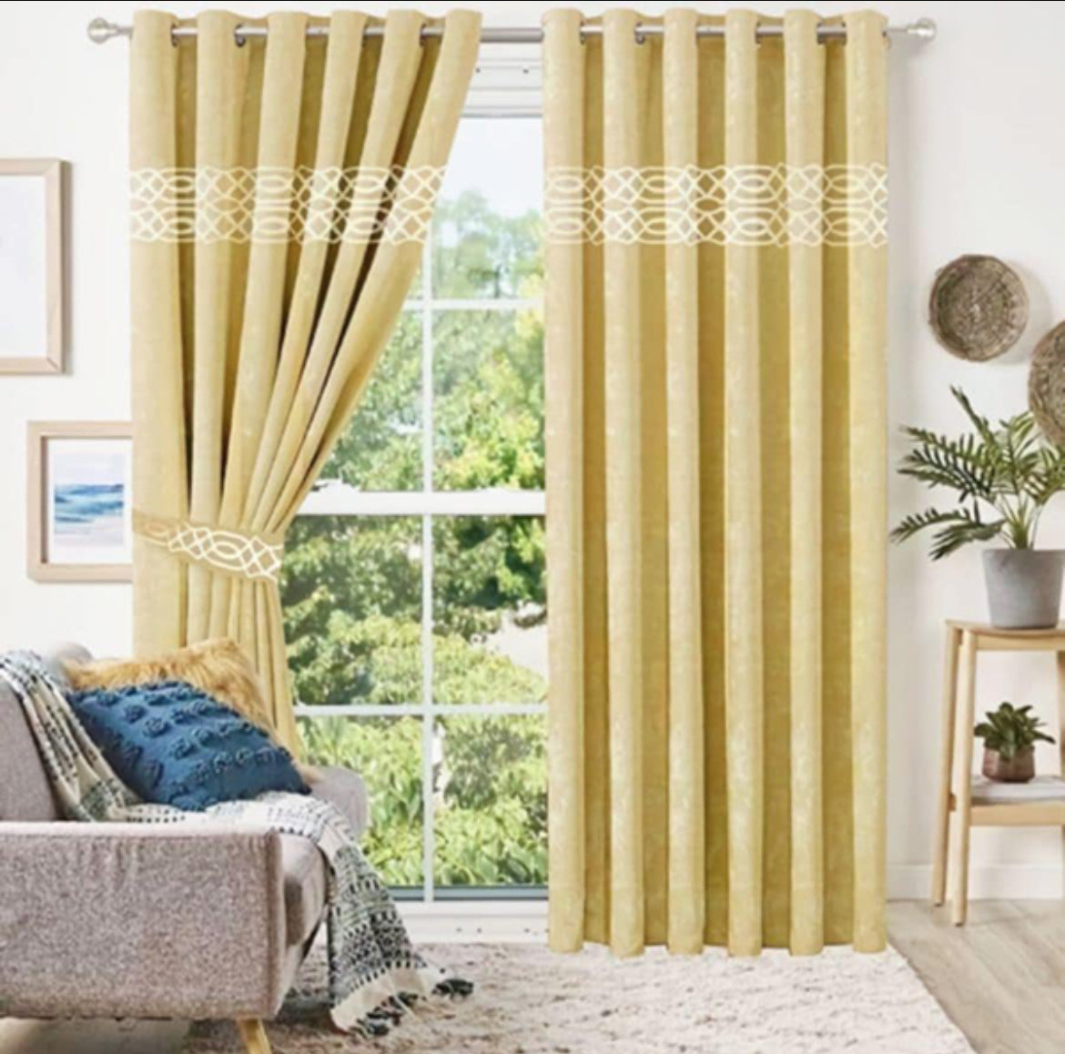 Luxury Velvet Curtains Front Border