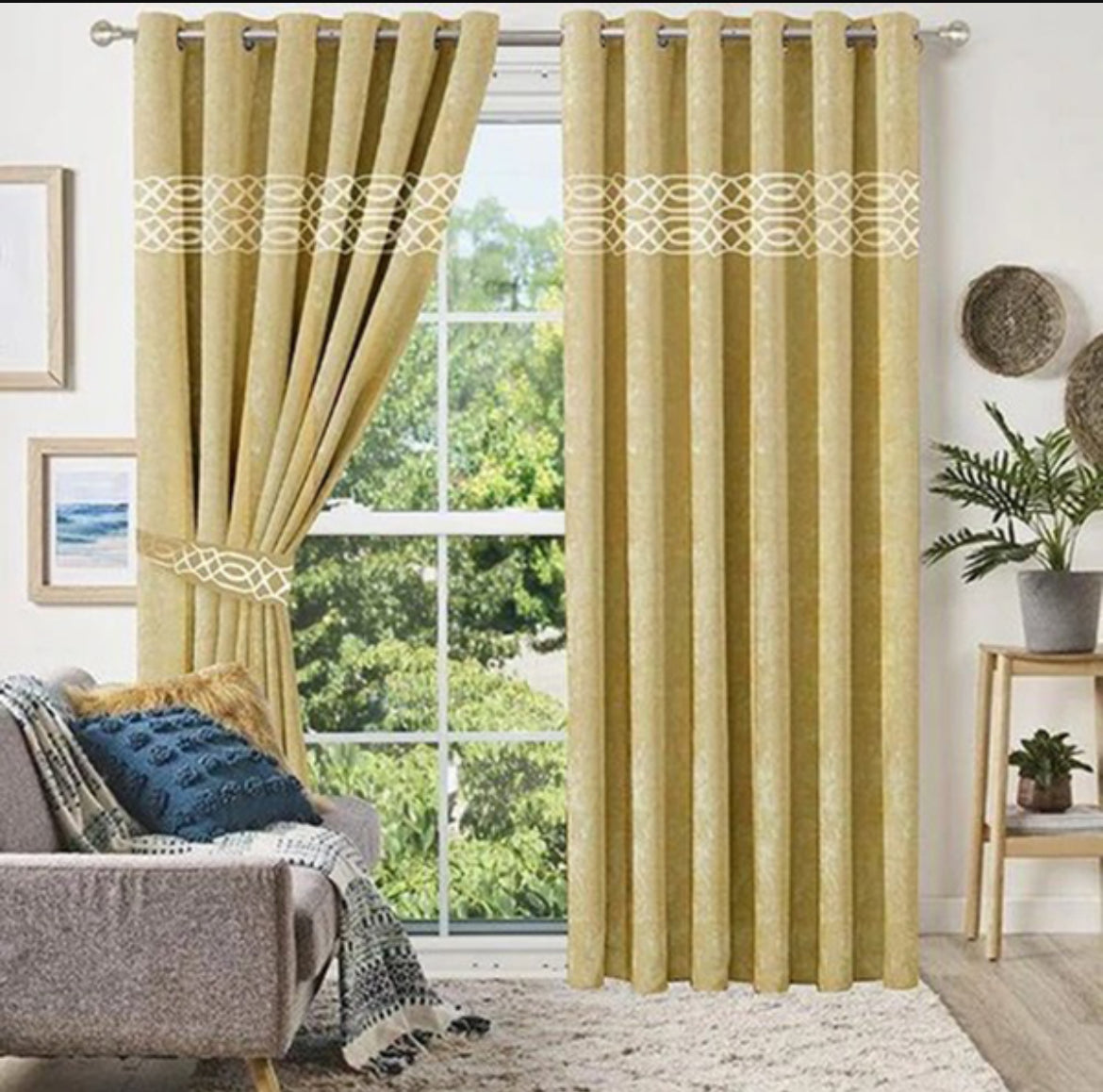 Luxury Velvet Curtains Front Border