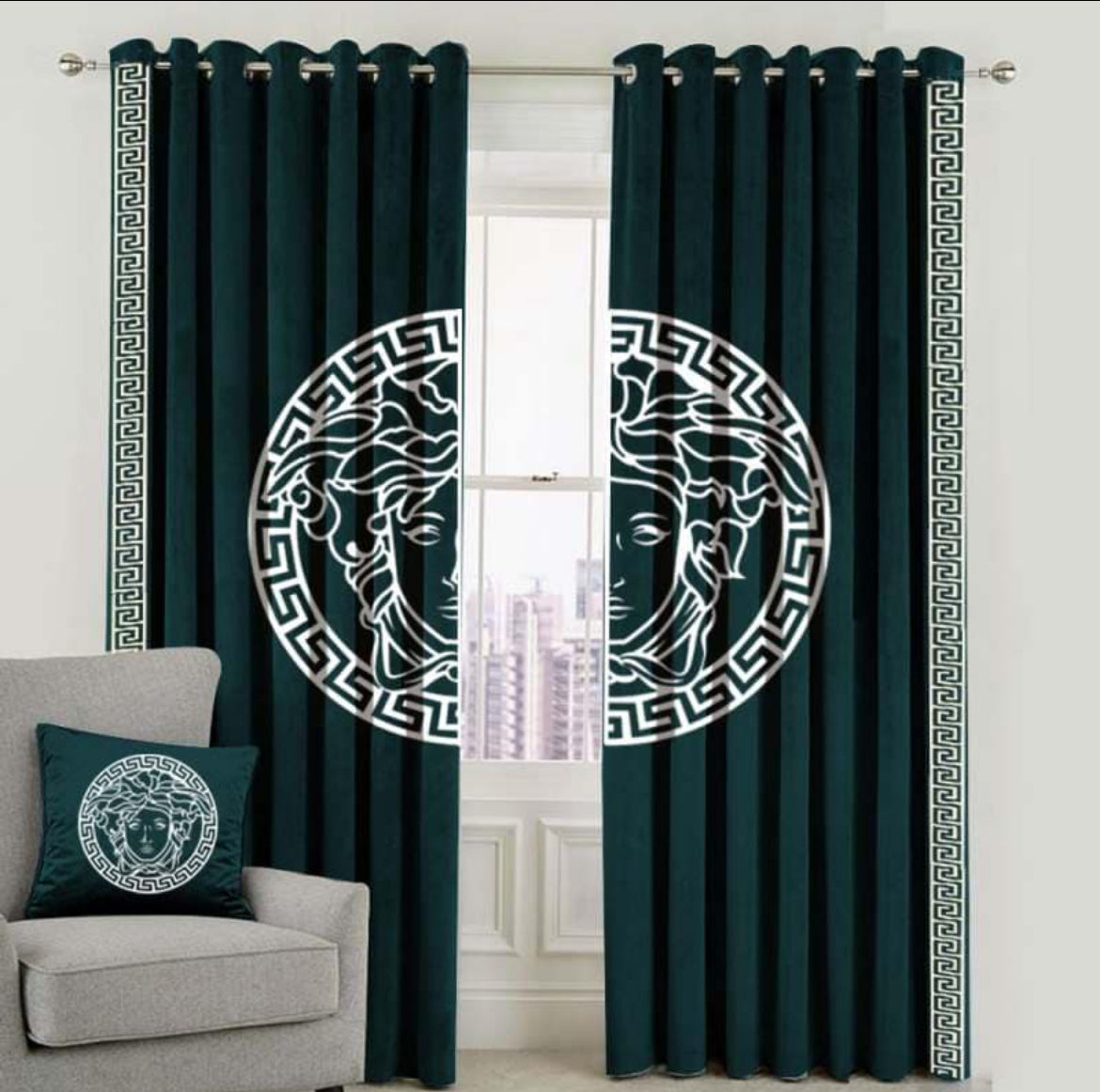 Luxury Velvet Versace Curtains