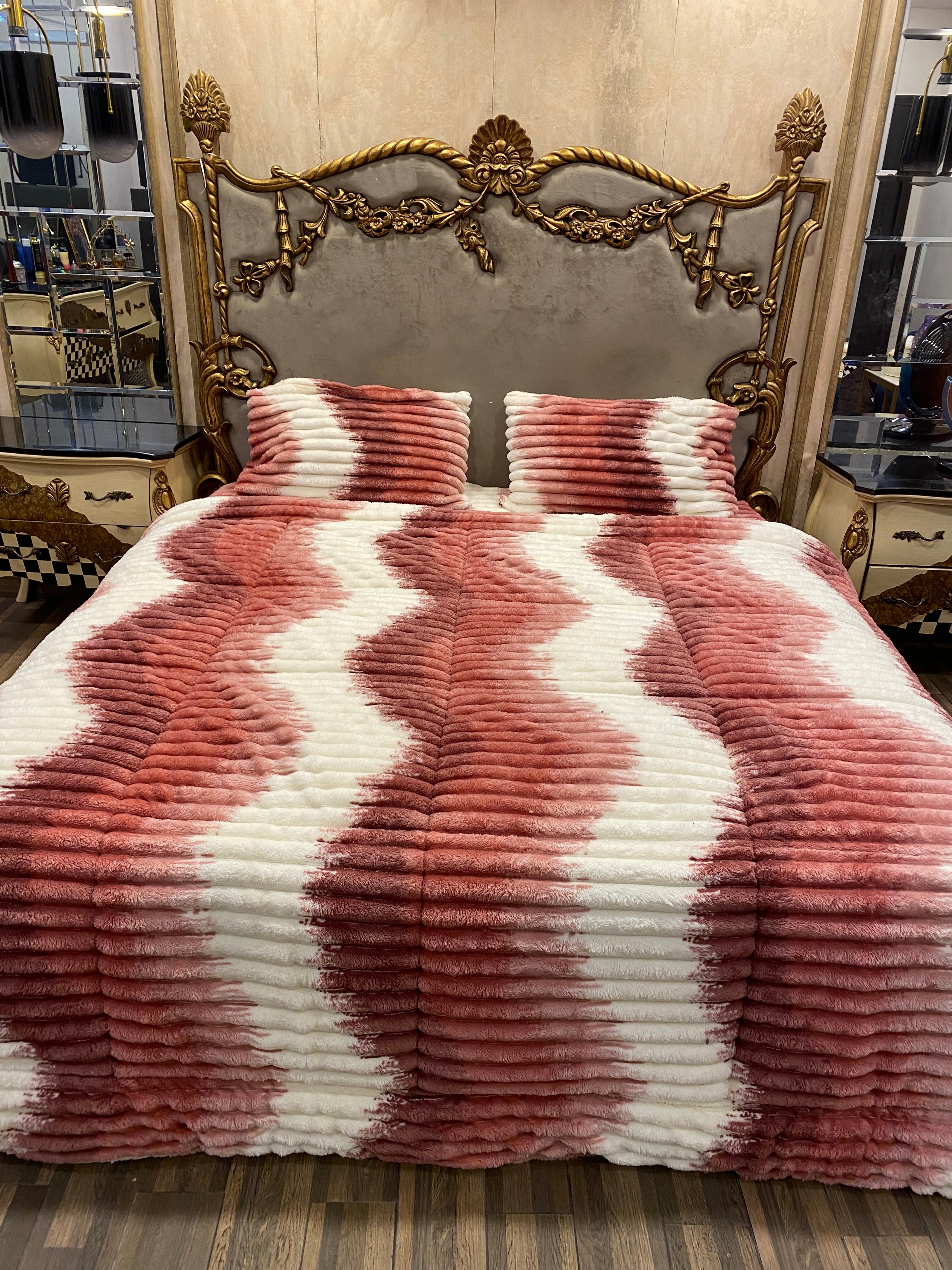 Deluxe  Pink 4️⃣PC Razai set