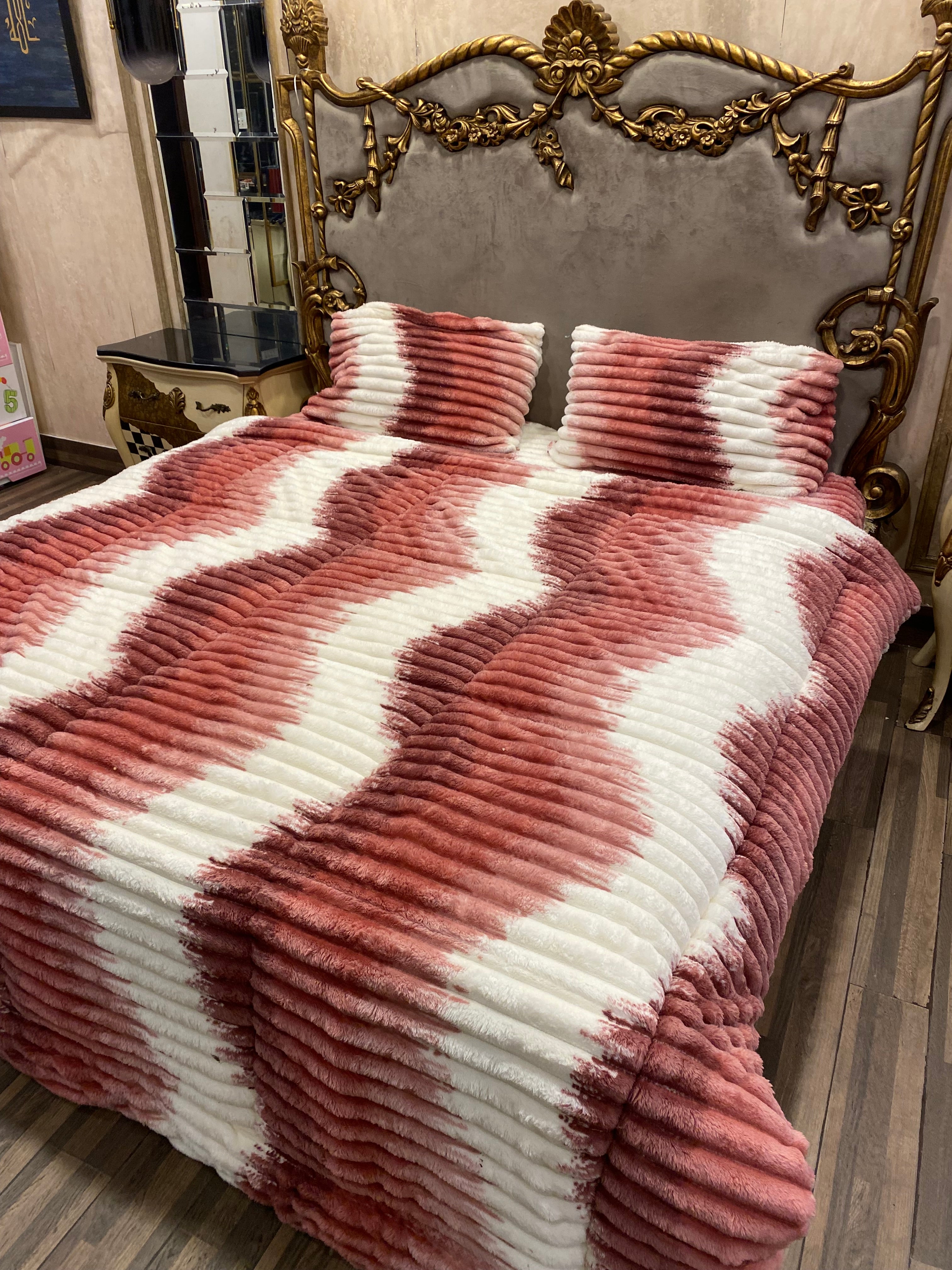 Deluxe  Pink 4️⃣PC Razai set