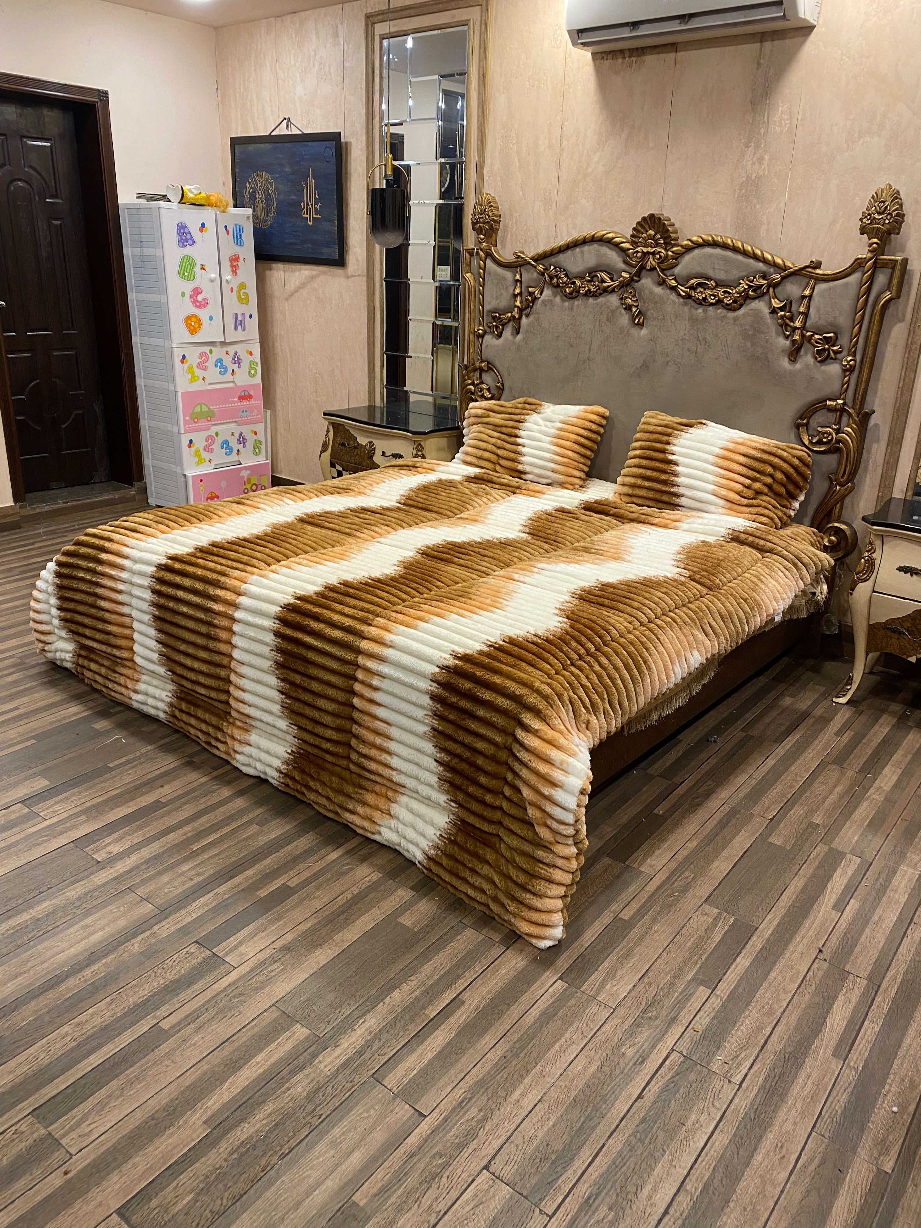 Deluxe Light Brown 4️⃣PC Razai set