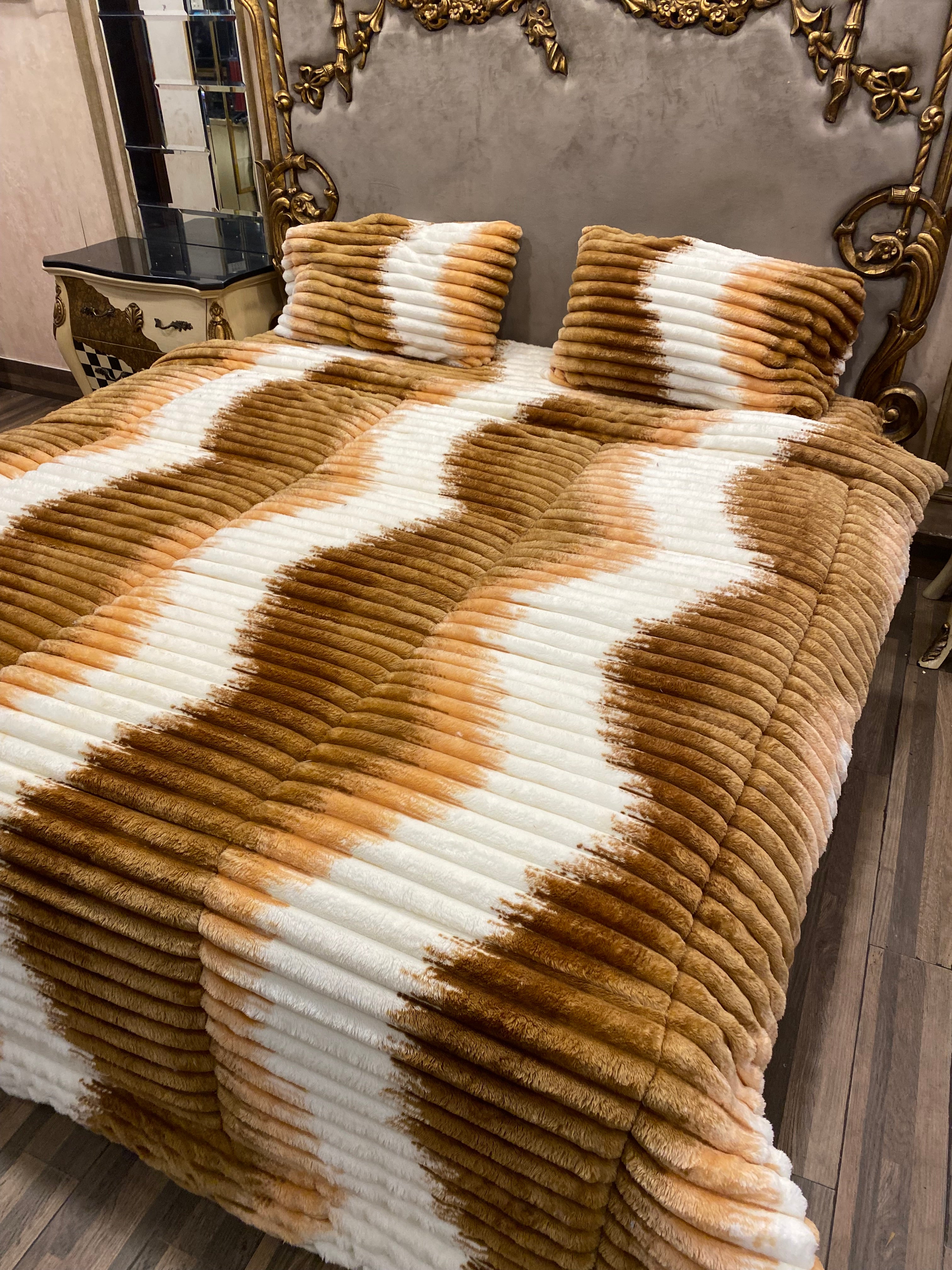 Deluxe Light Brown 4️⃣PC Razai set