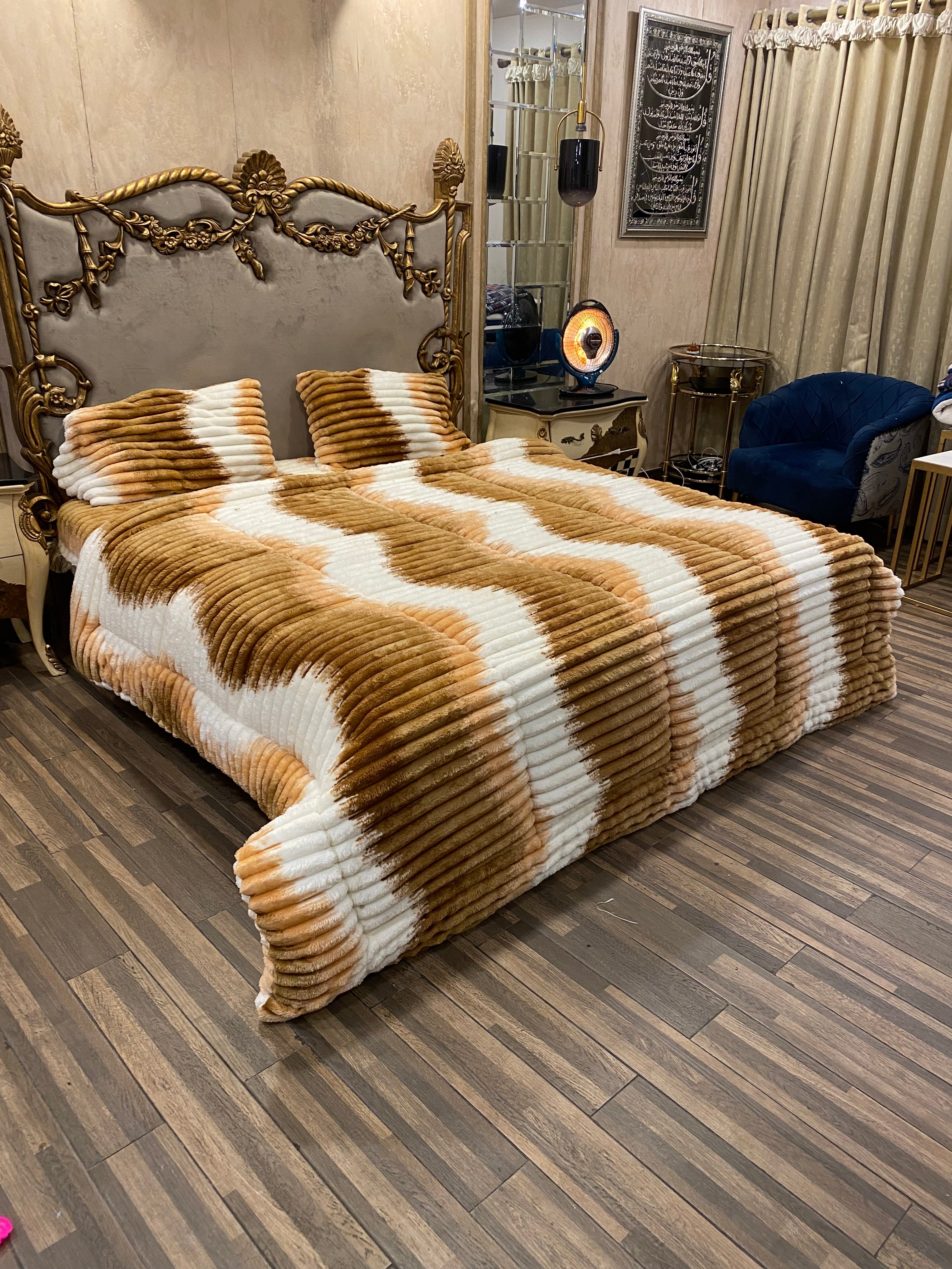 Deluxe Light Brown 4️⃣PC Razai set