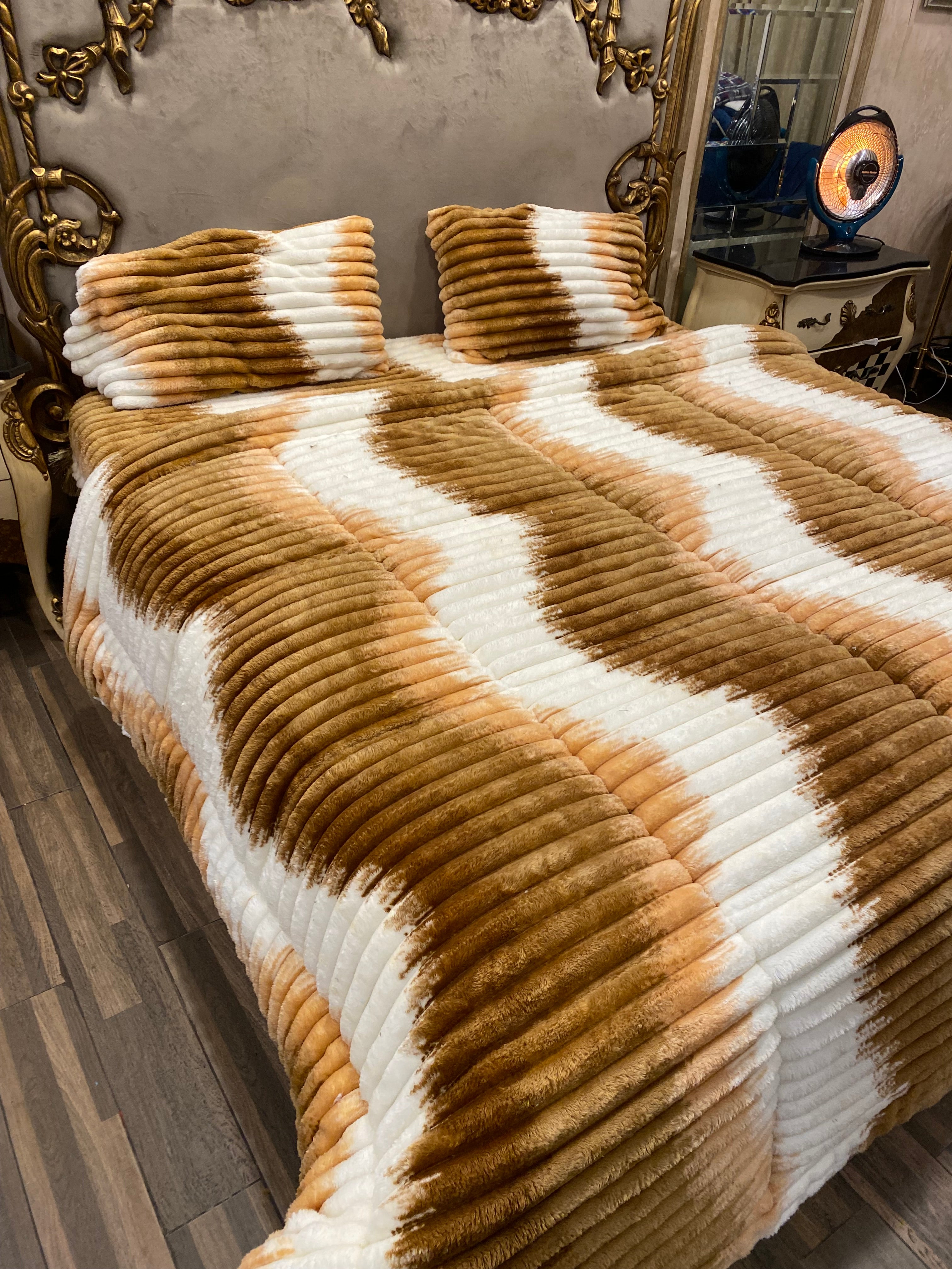 Deluxe Light Brown 4️⃣PC Razai set