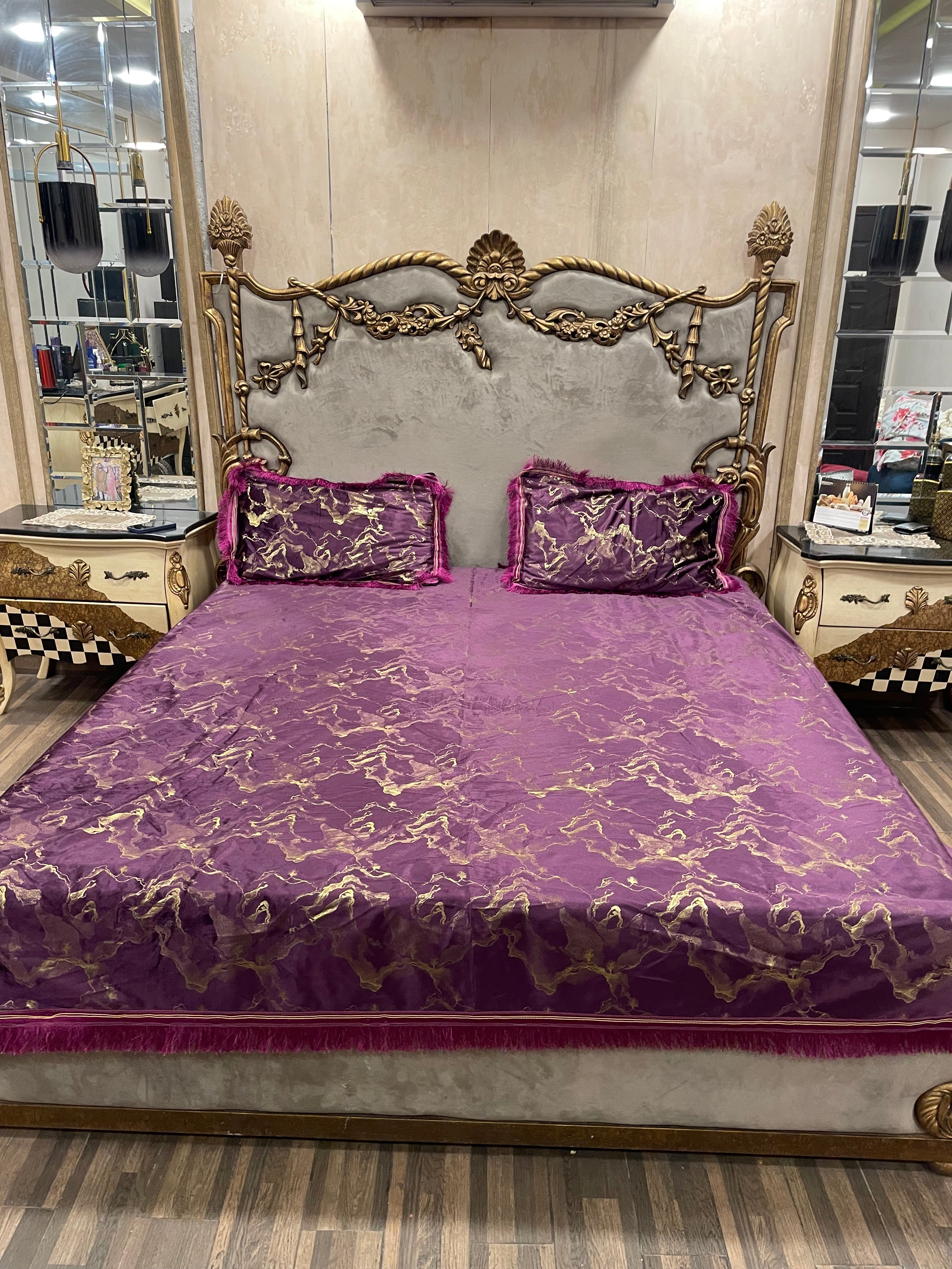 3️⃣PC  texture velvet BEDSHEET