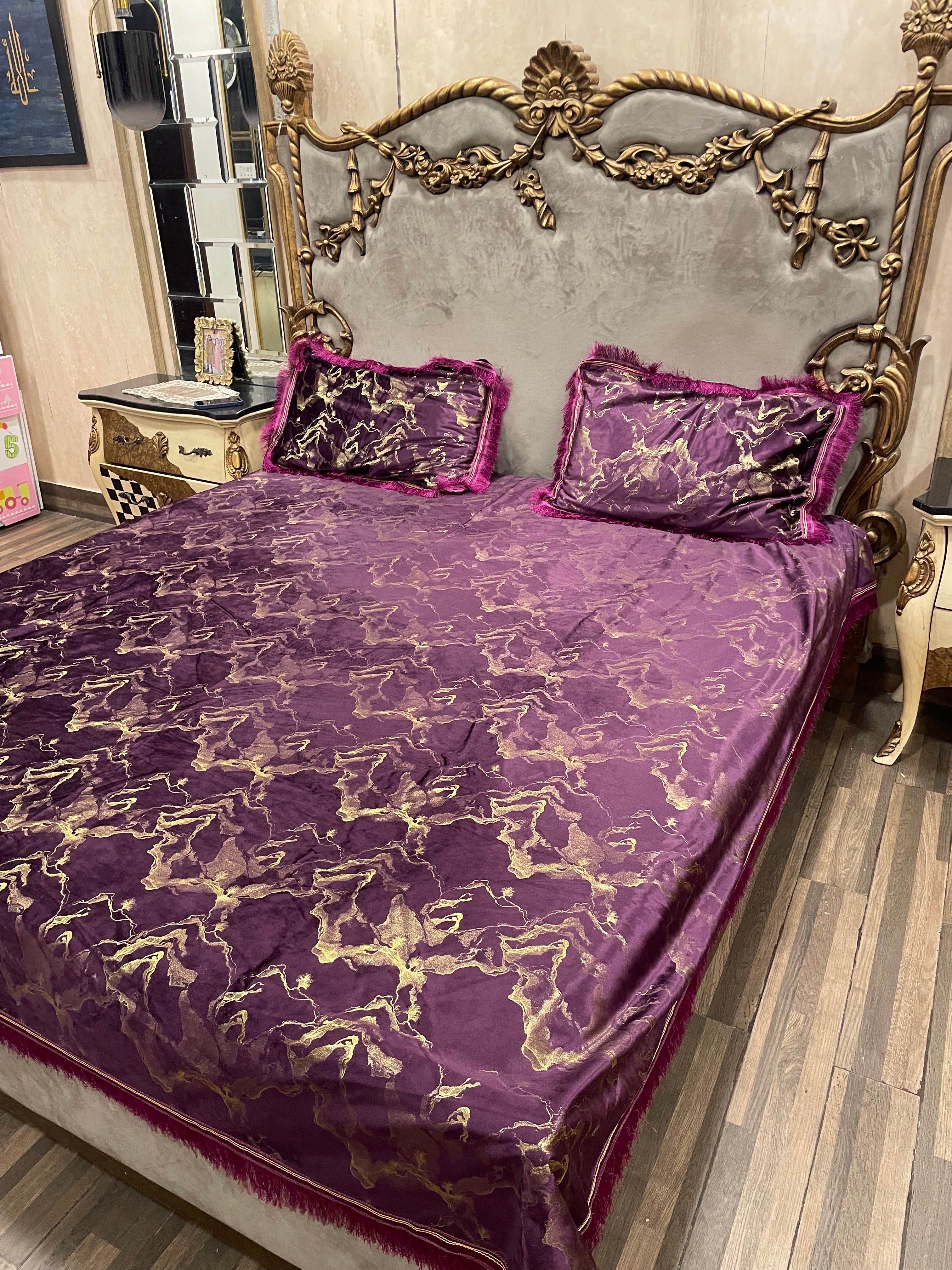 3️⃣PC  texture velvet BEDSHEET